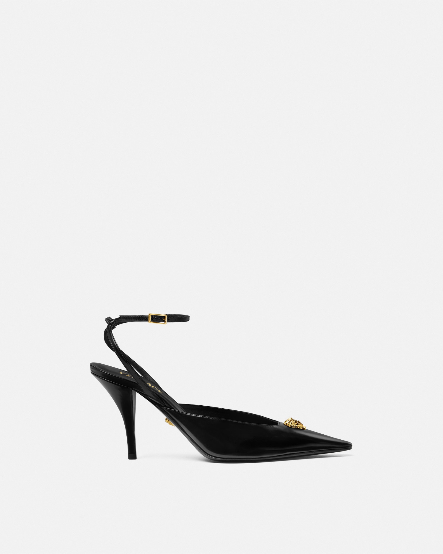 La Medusa Leather Slingbacks 85 mm
