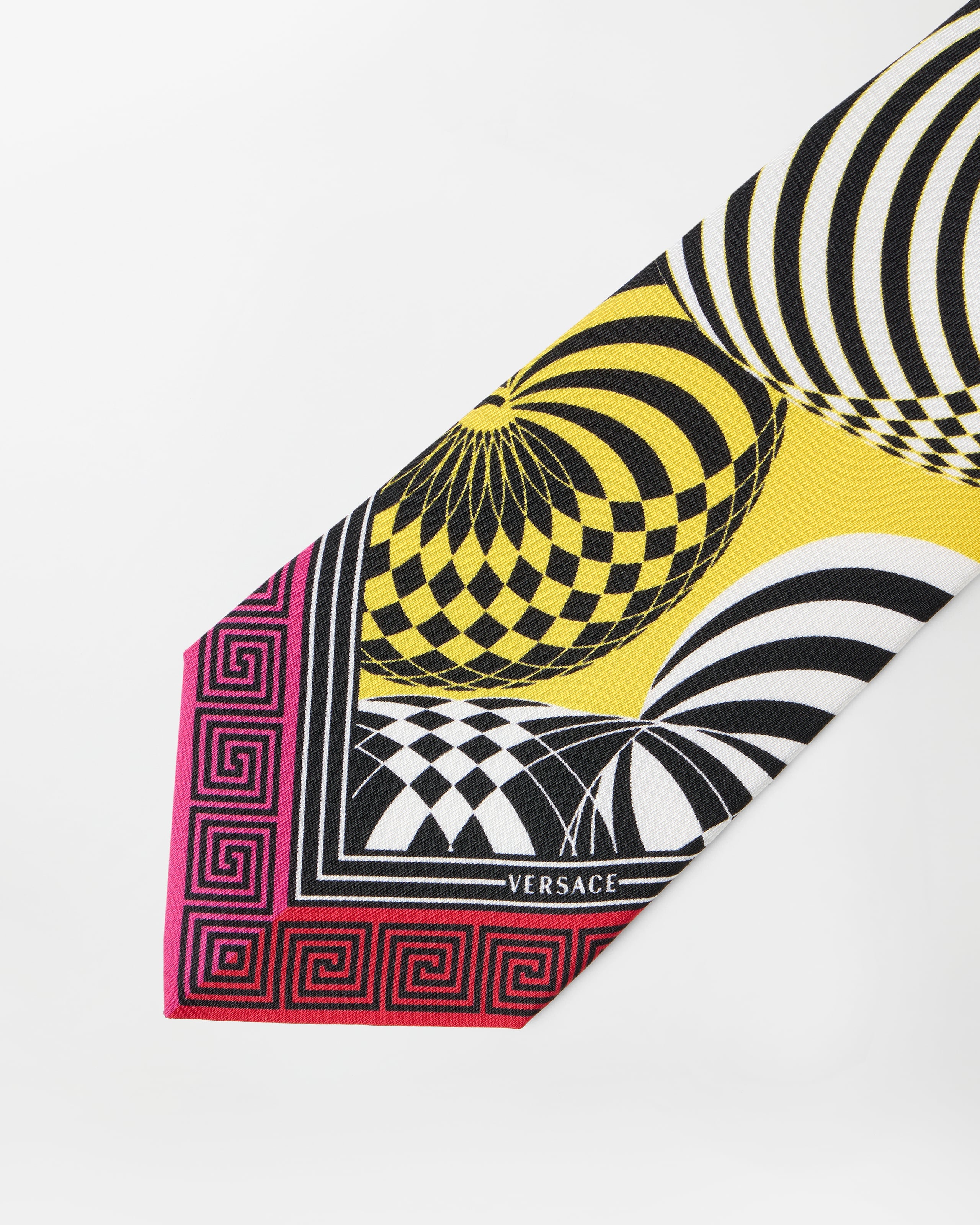 Versace Printed Silk Twill Tie In Print