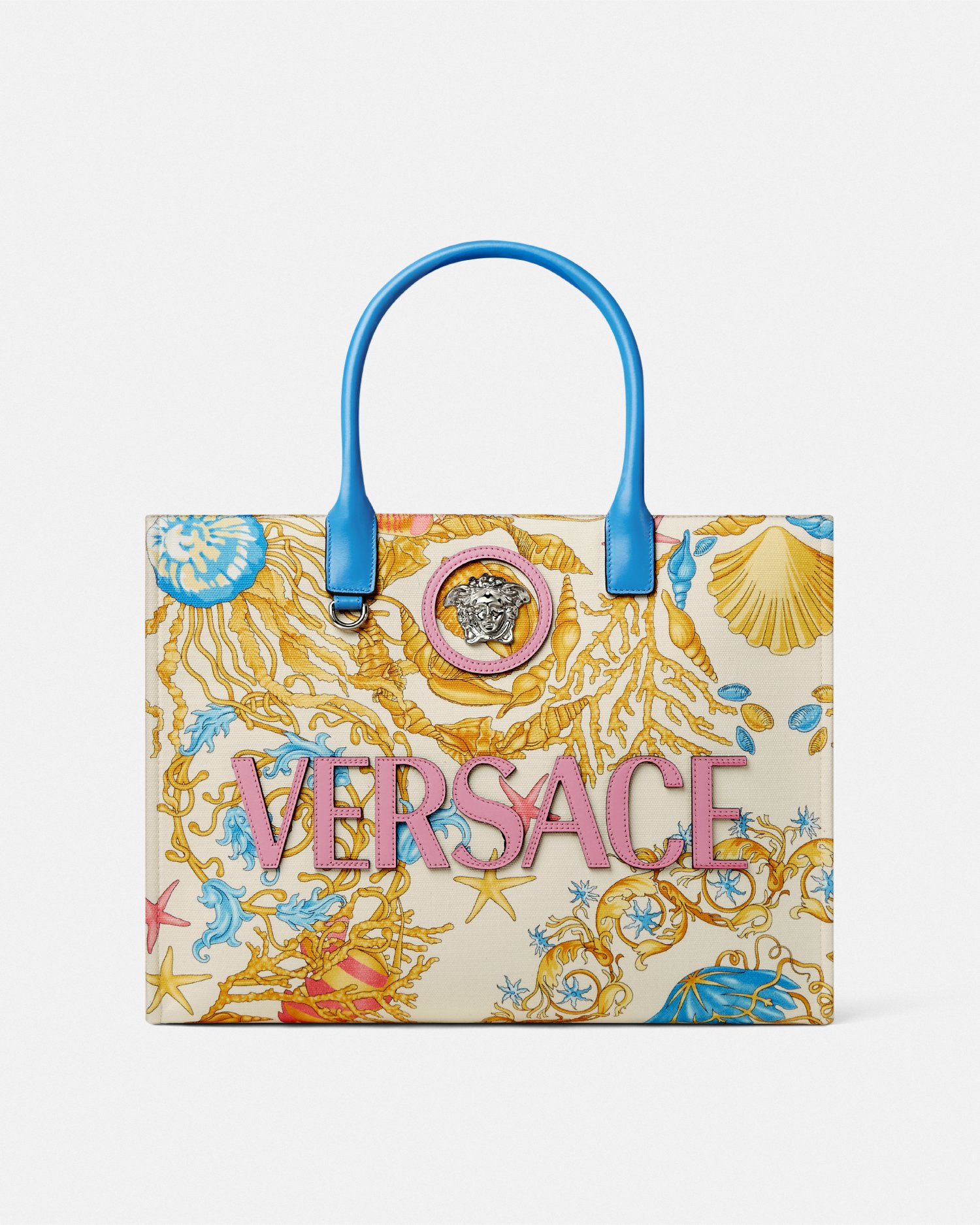 Versace Underwater Barocco La Medusa Large Tote Bag