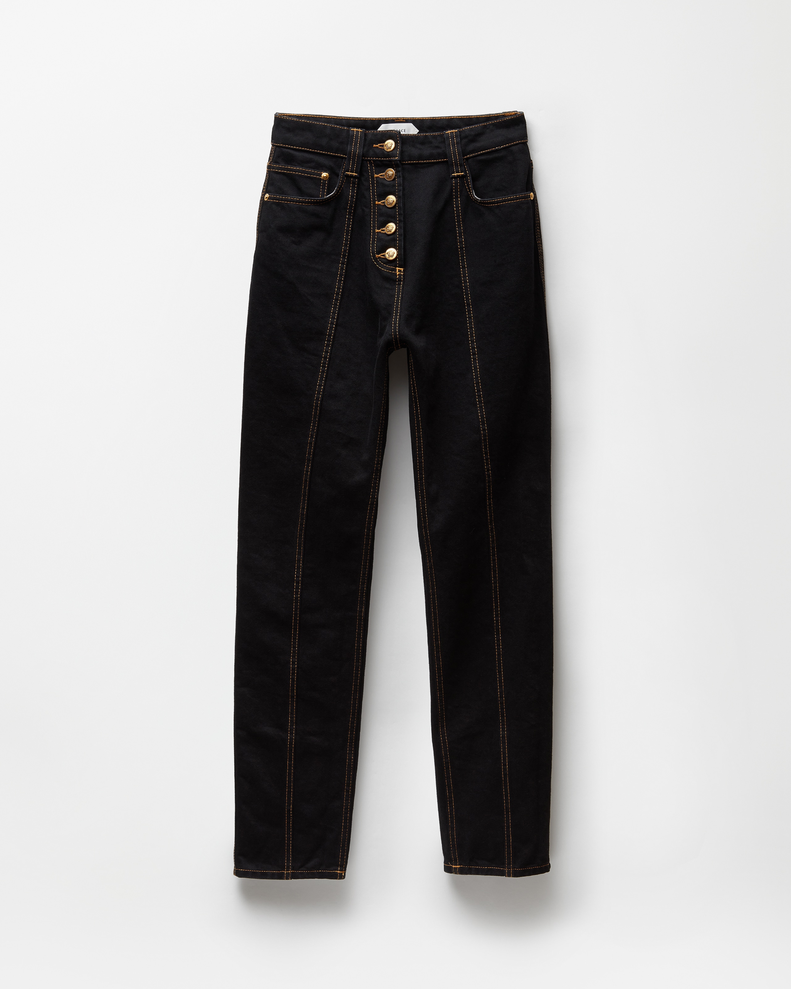 Versace Jean Droit Taille Haute In Multi