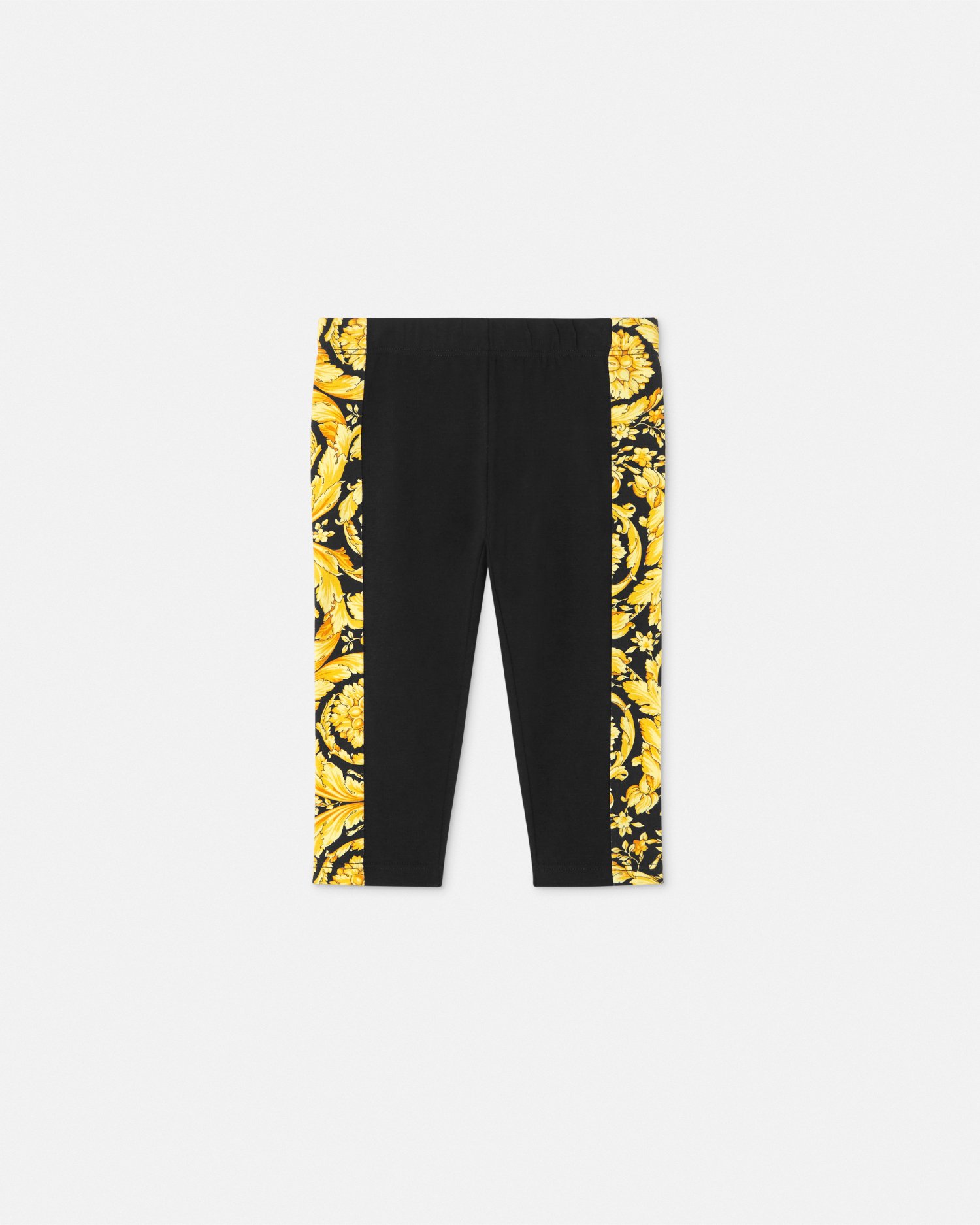 Shop Versace Barocco Baby Leggings In Black