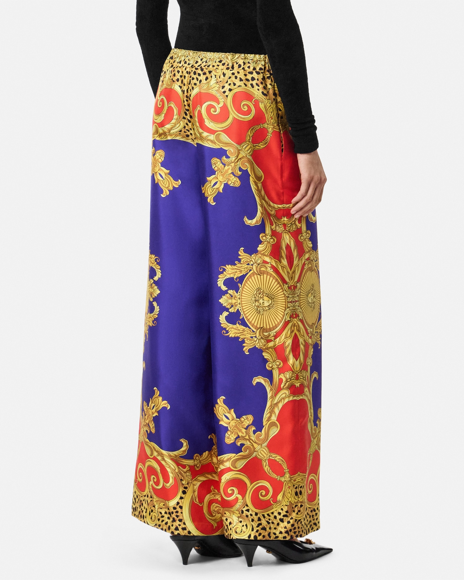 Cheetah Barocco Silk Pants