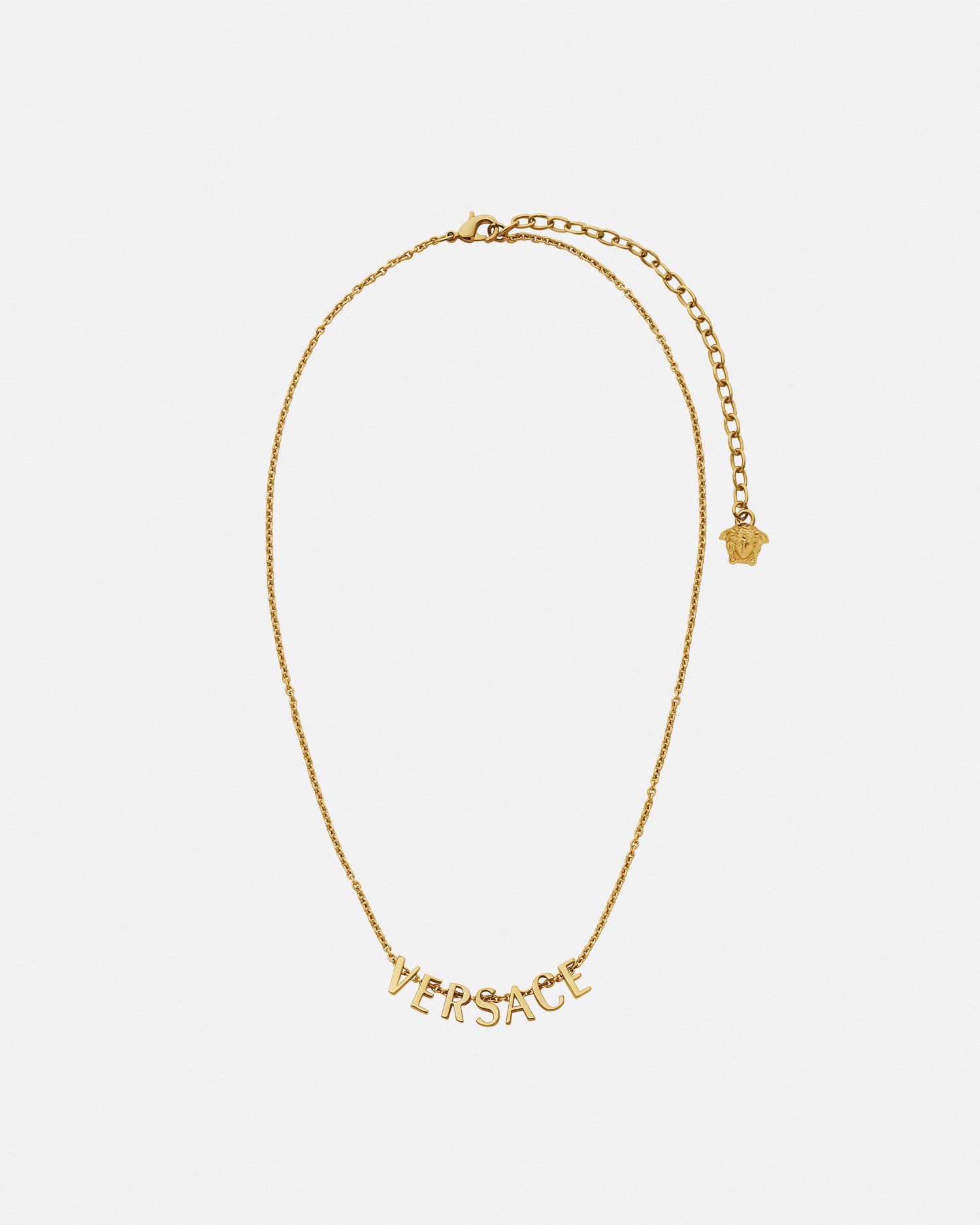 Versace Collier  Logo In Or Clair