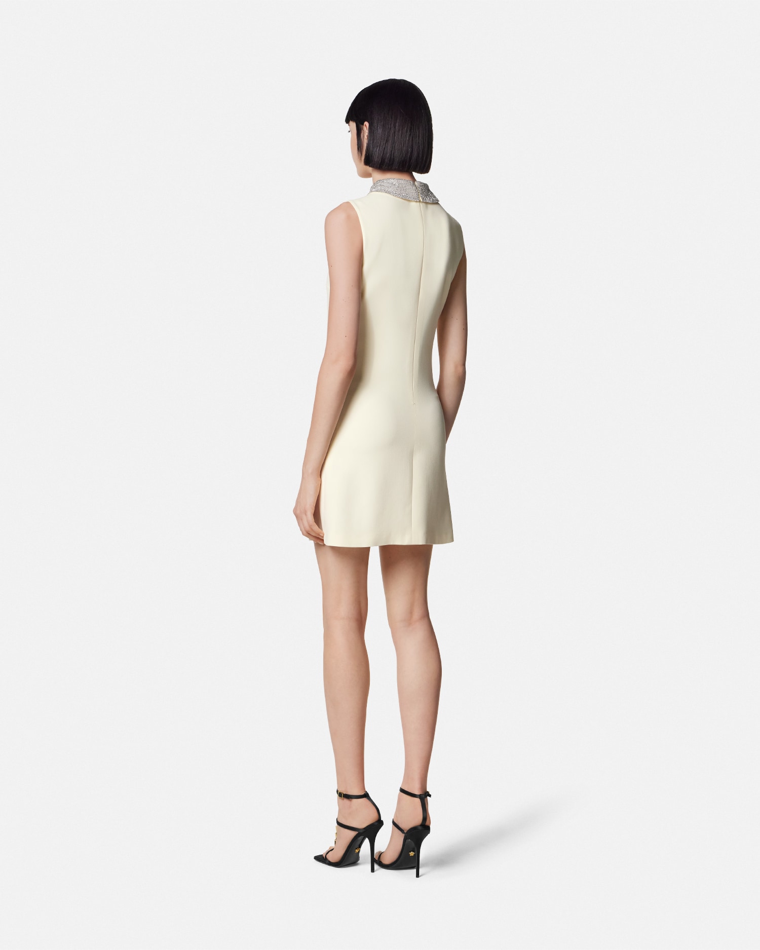 Crystal Satin A-Line Mini Dress