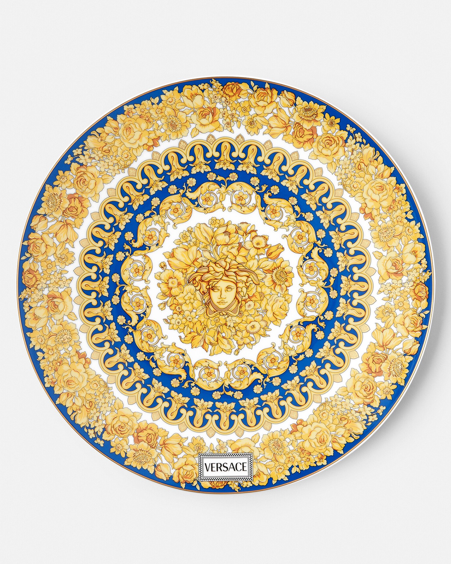 Versace Medusa Rhapsody Charger Plate 33 Cm In Blue