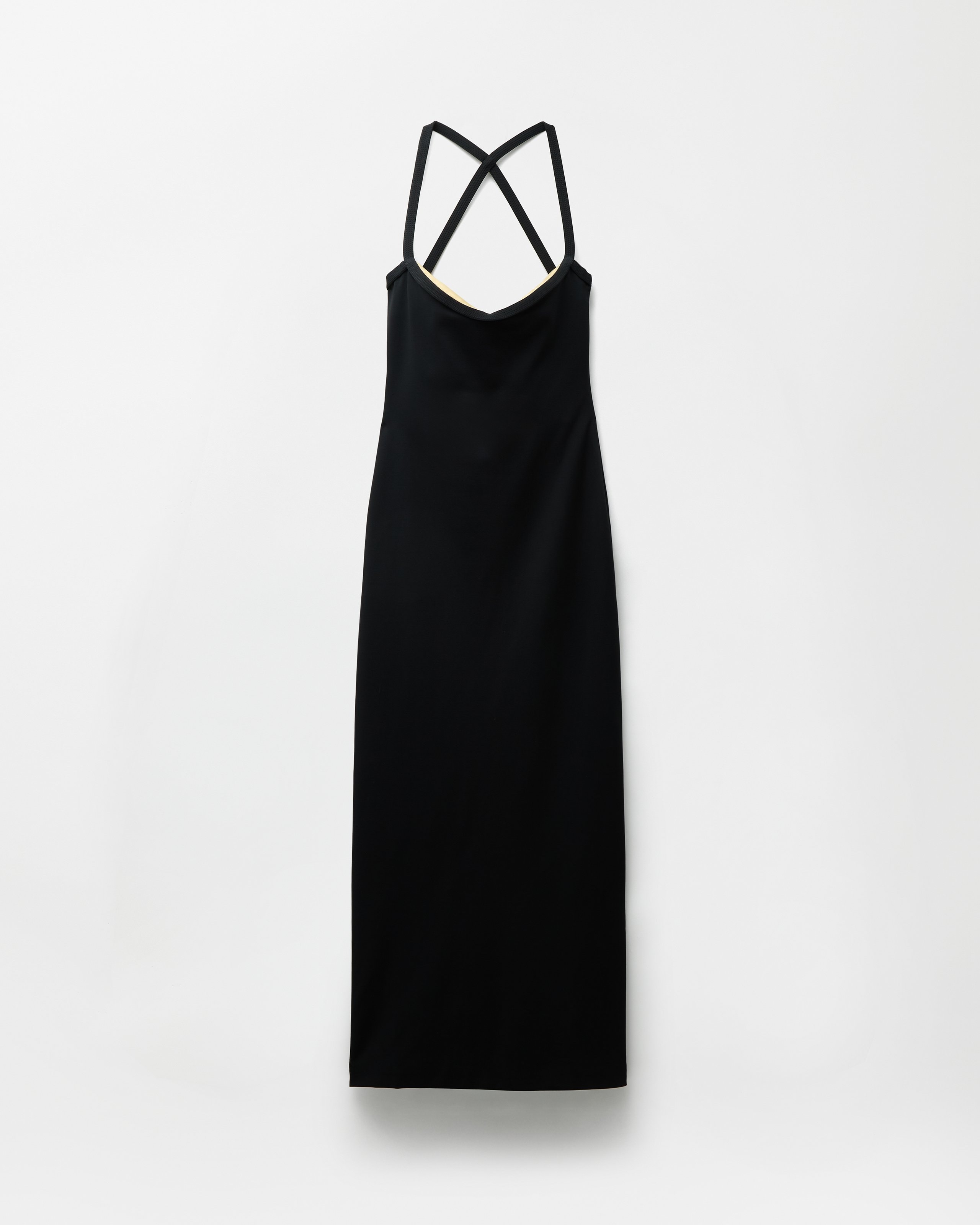 Versace Compact Viscose-jersey Long Dress In Black
