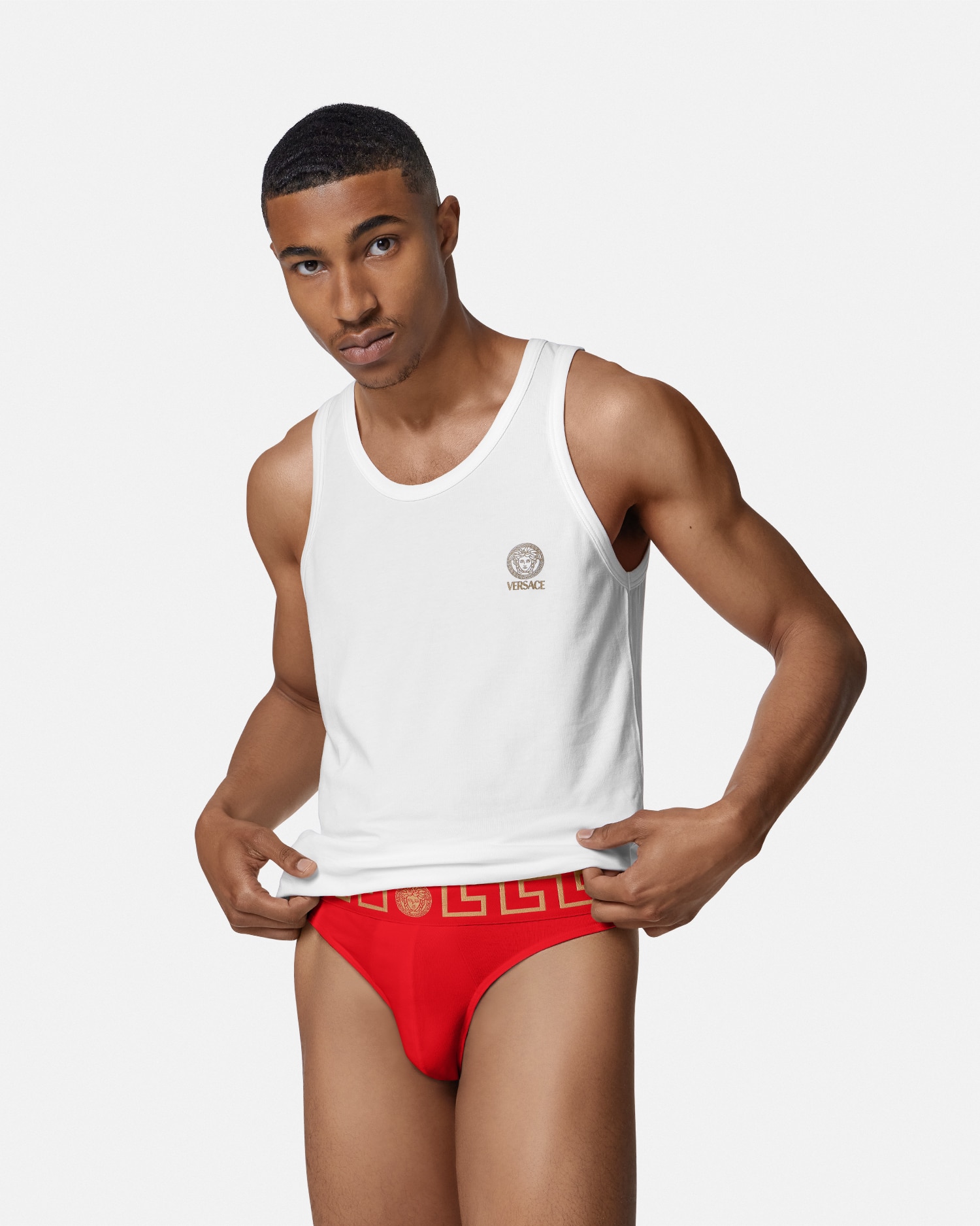 VERSACE STRING À BORDURE GRECA