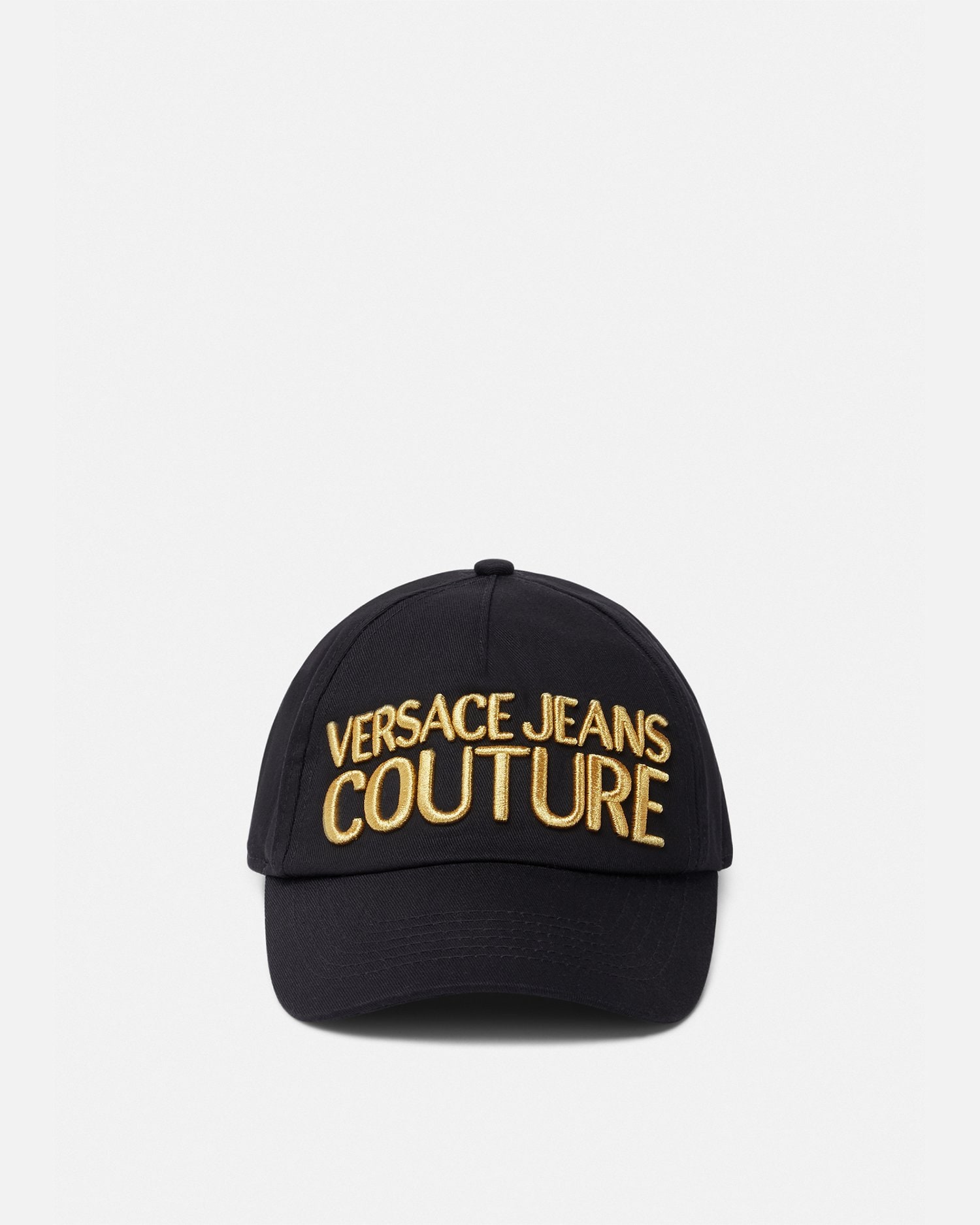 VERSACE ブラックキャップ Logo Embroidered Baseball Cap Black,Gold | VERSACE US