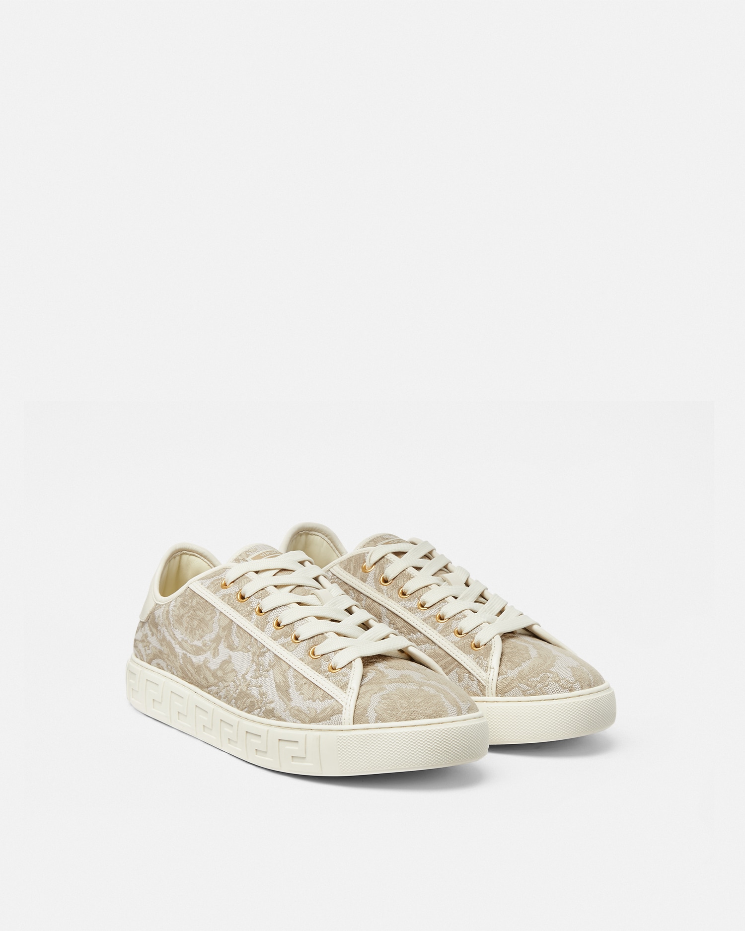 Greca Jacquard Canvas Sneakers