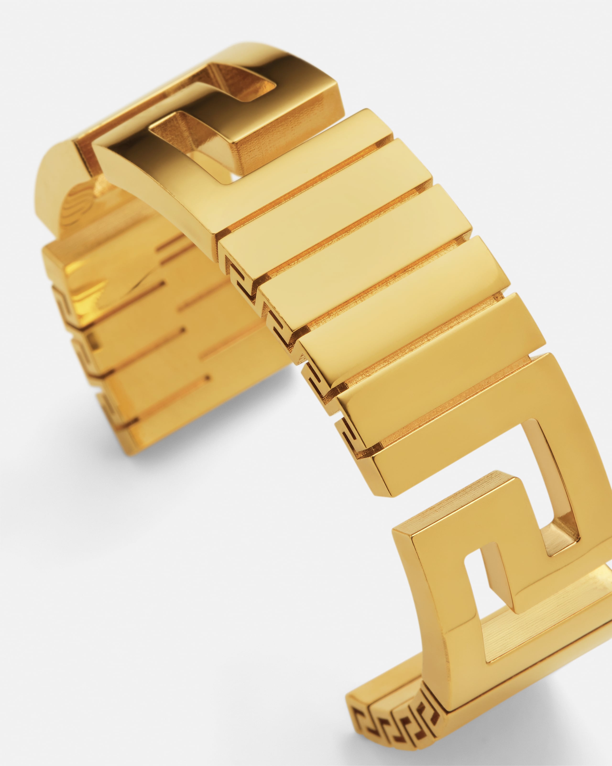 Versace Greca Cuff Bracelet In Gold