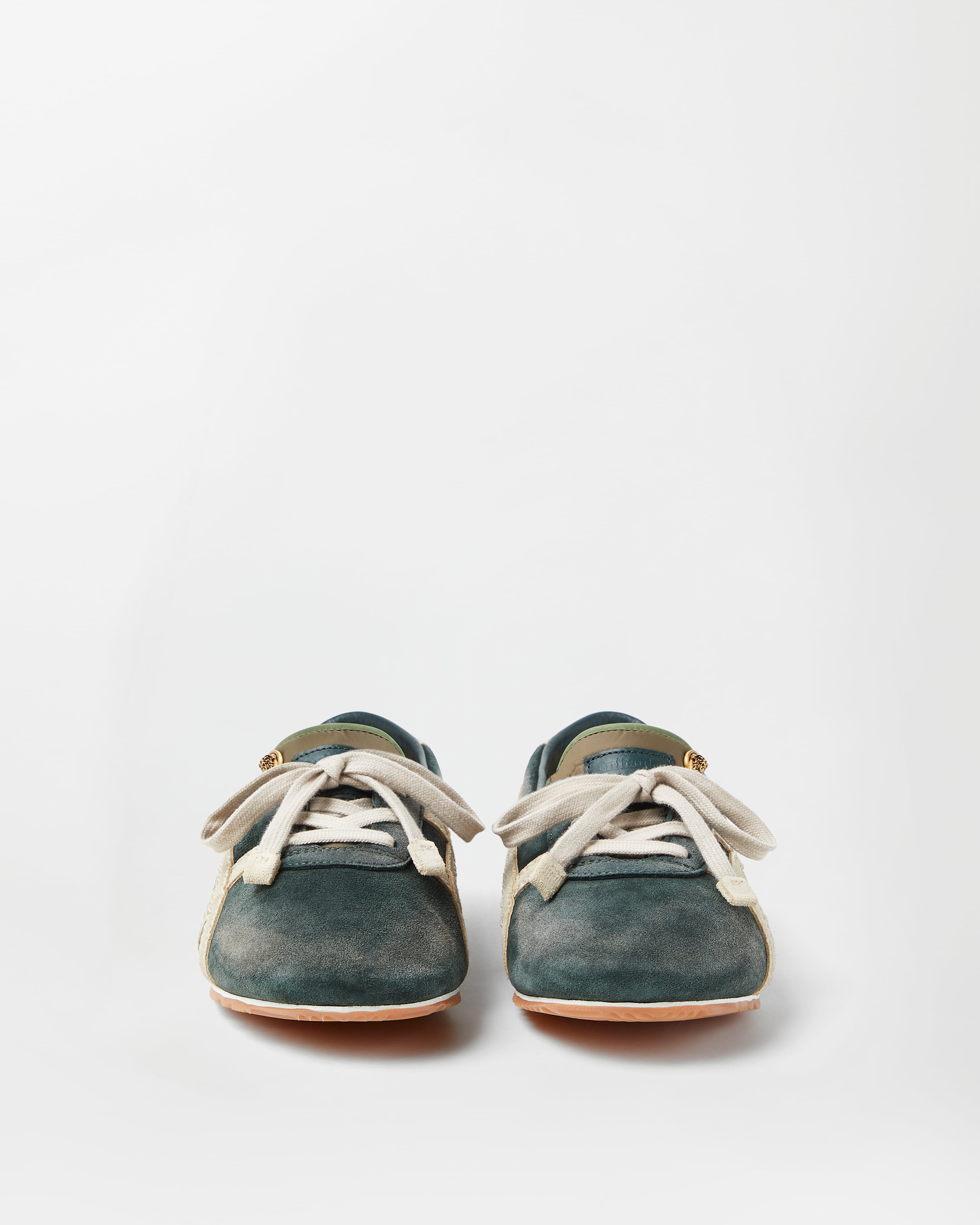 TAI-CHI Sakura Suede Sneakers Green | VERSACE US