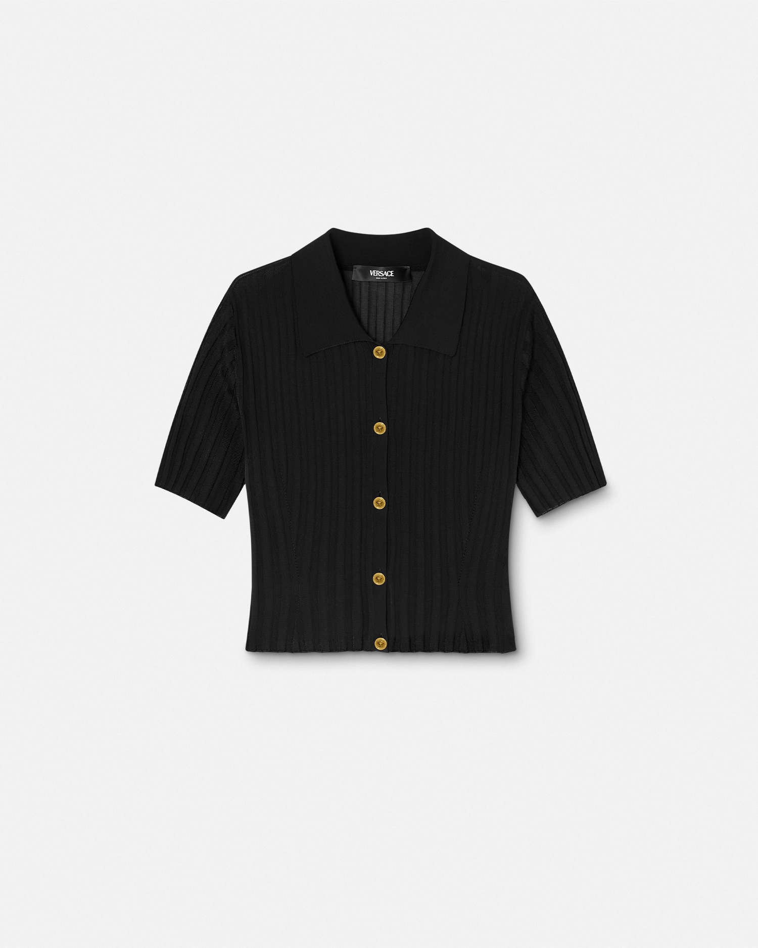 Versace Knit Shirt In Black