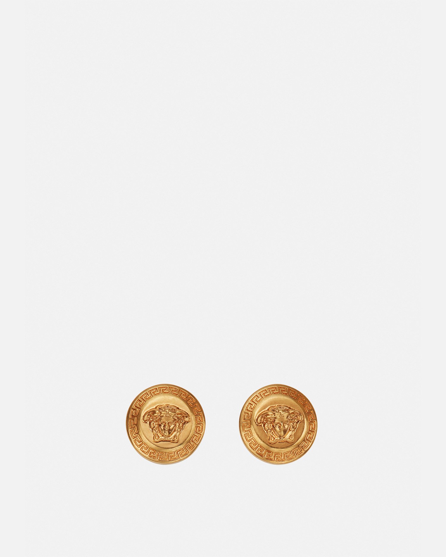 Versace Tribute Stud Earrings In Tribute Gold