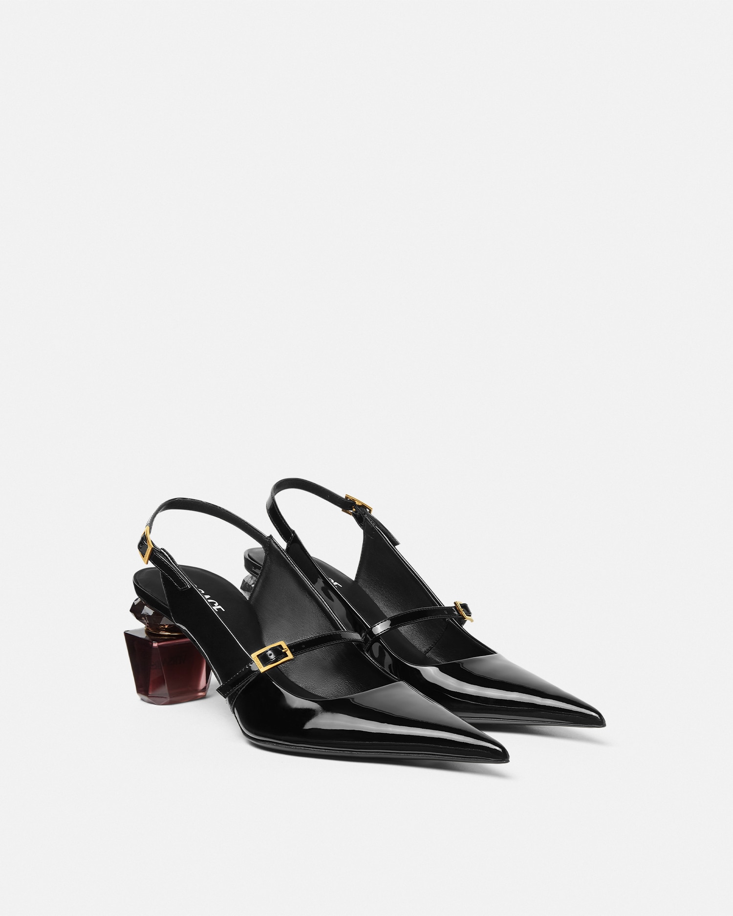 VERSACE BRIGHT CRYSTAL SLINGBACKS VERNI 70 MM