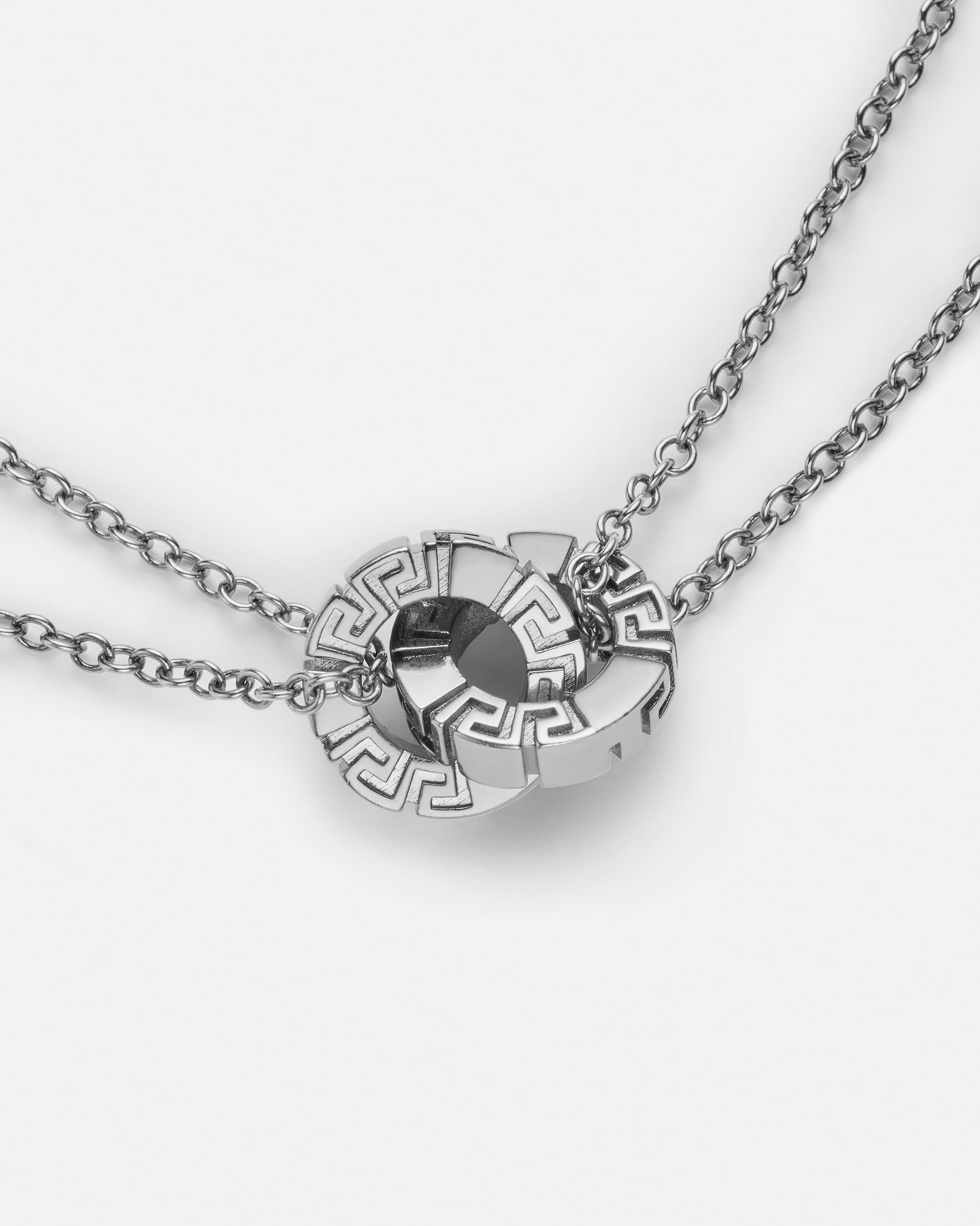 Versace Interlocking-design Necklace In Metallic