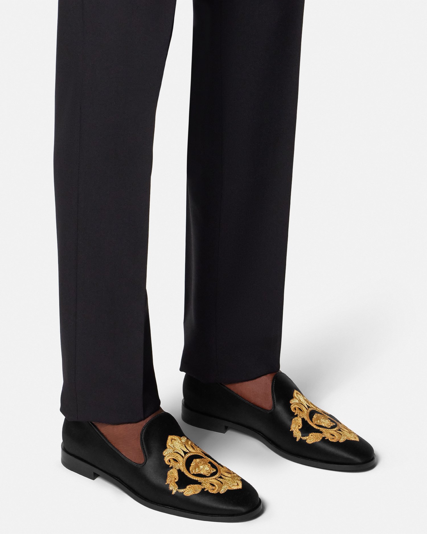 Embroidered Architectural Baroque Slippers
