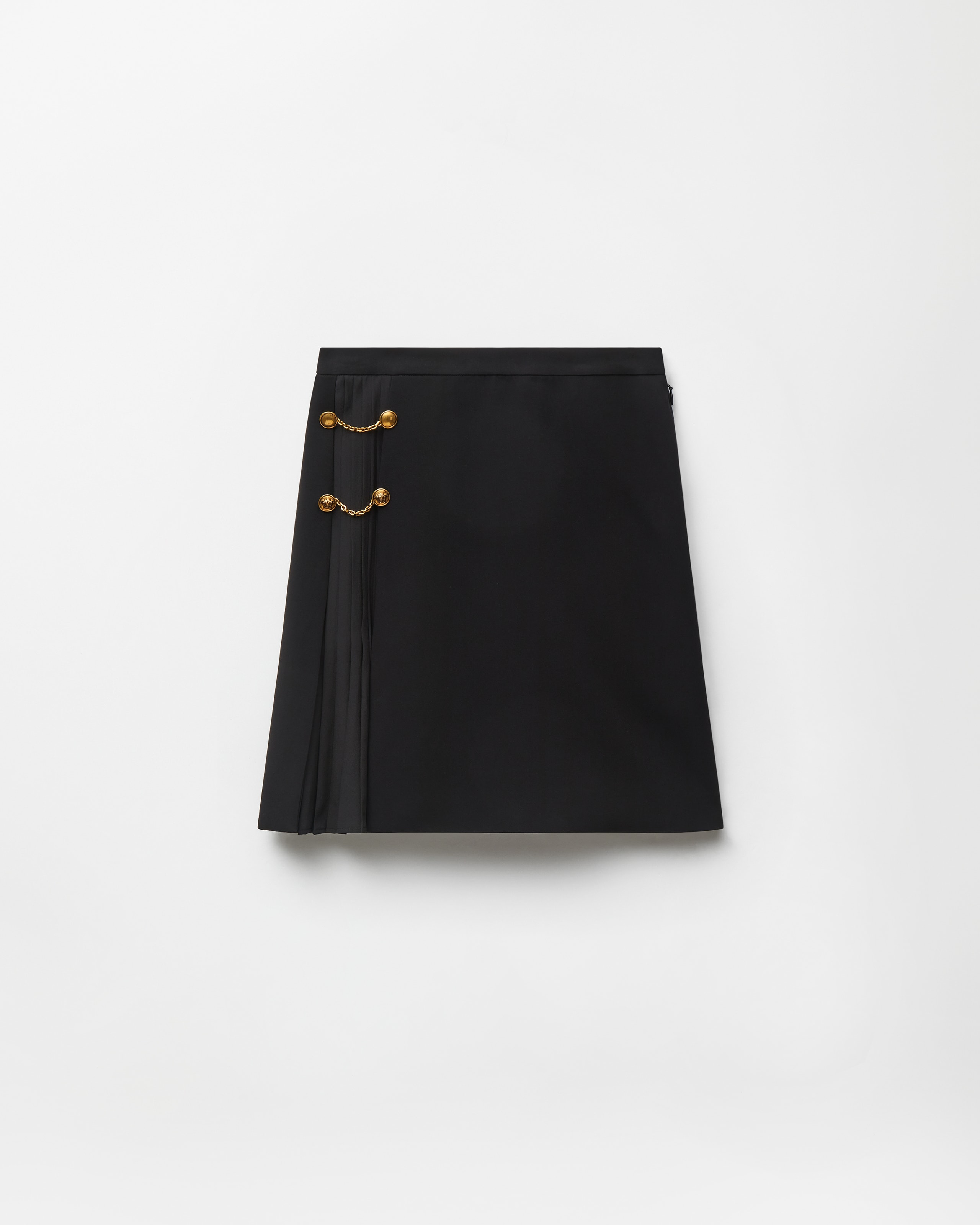 Versace Stretch Viscose Cady Mini Skirt In Black