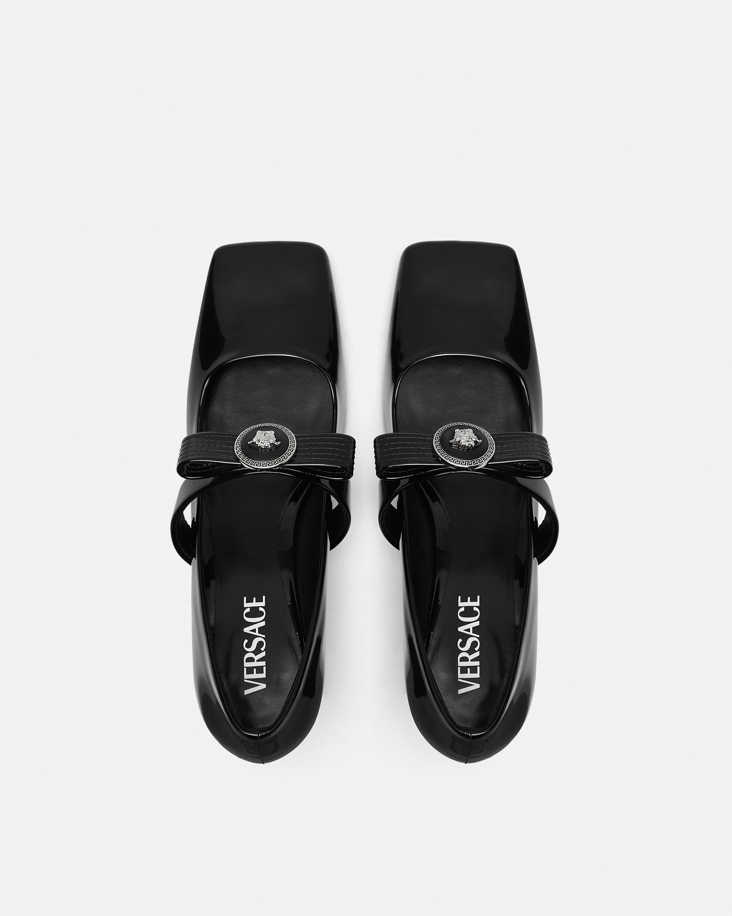 Gianni Ribbon Patent Block Pumps 55 mm