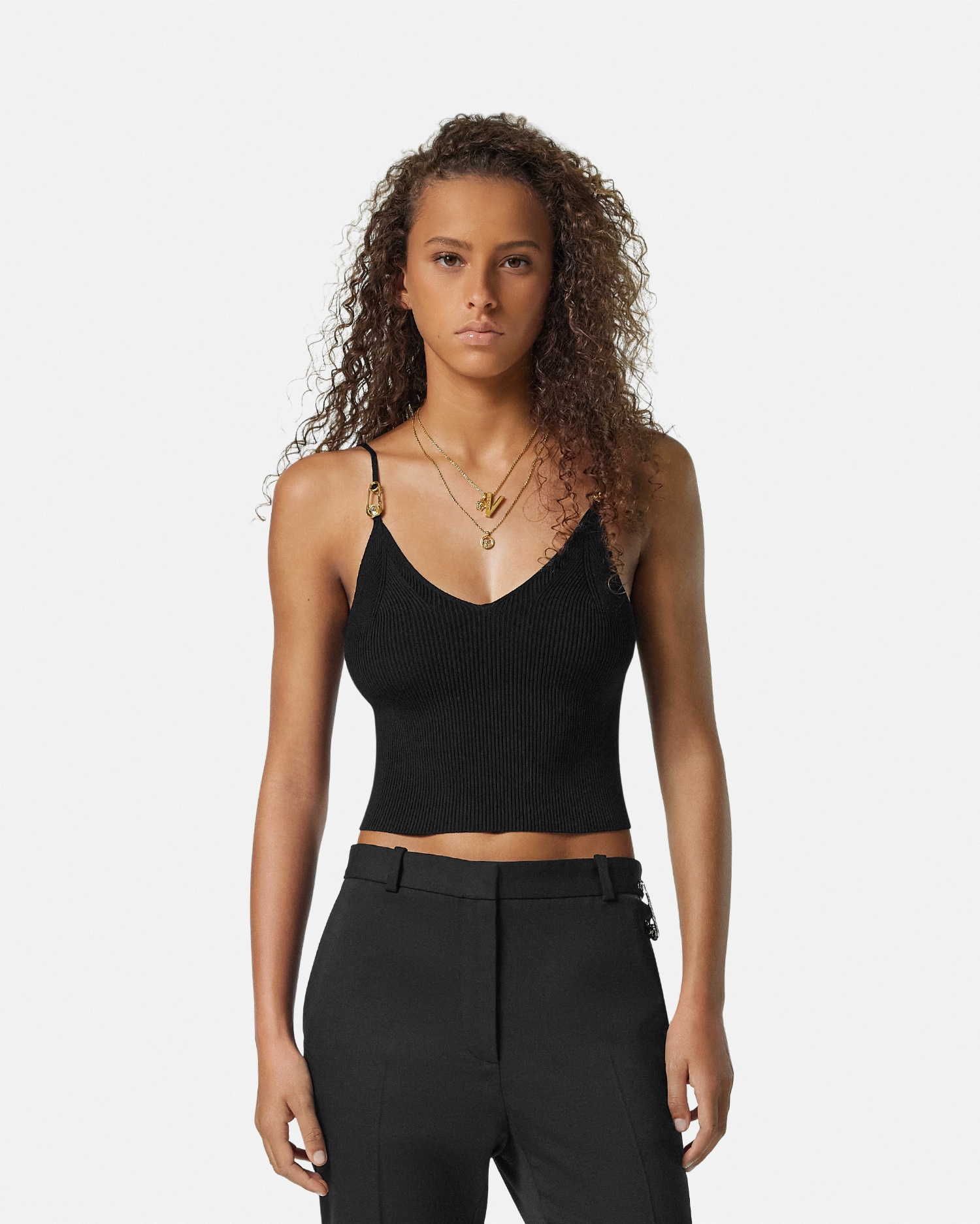 Safety Pin Knit Crop Top