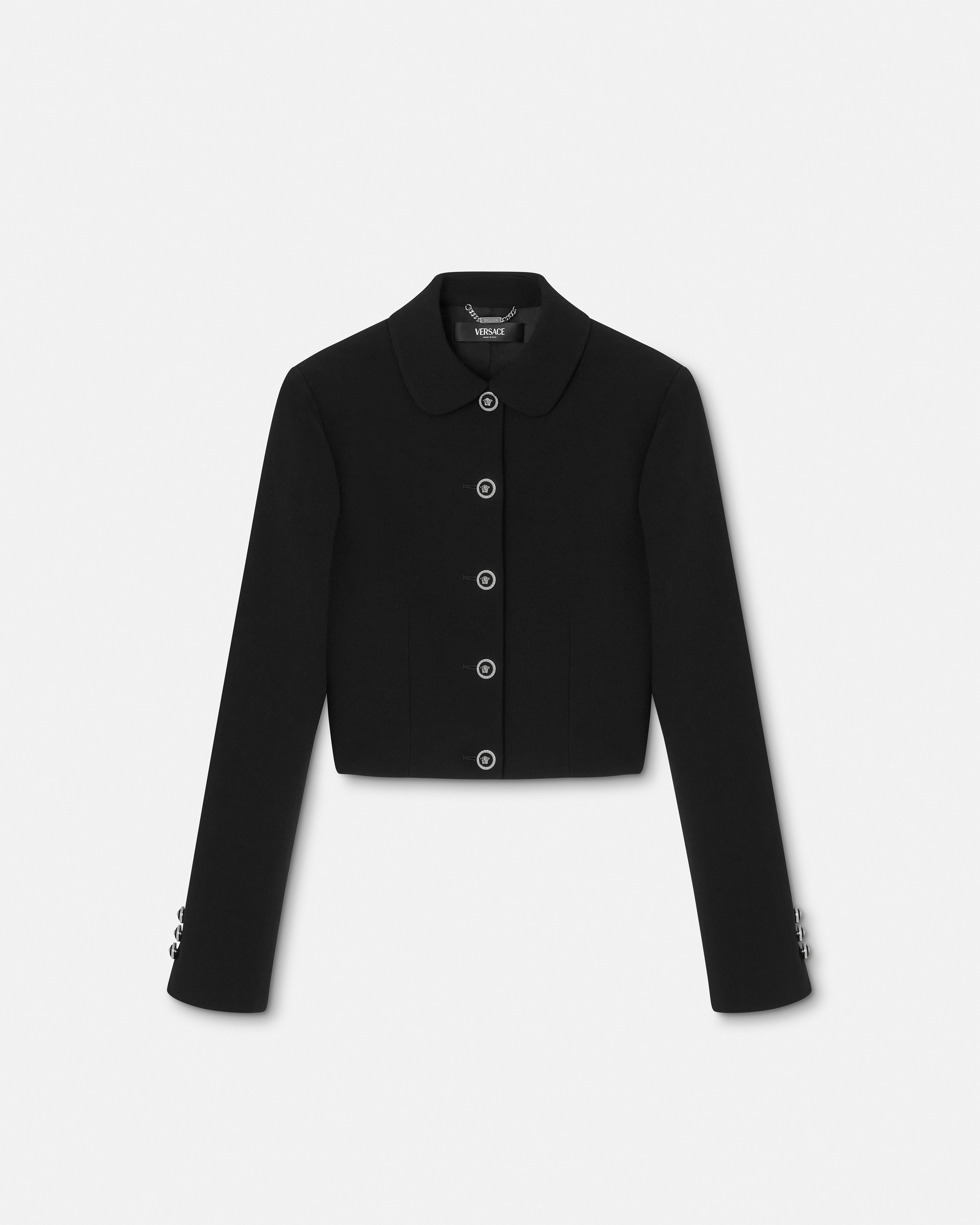 Double-Wool Crêpe Crop Jacket