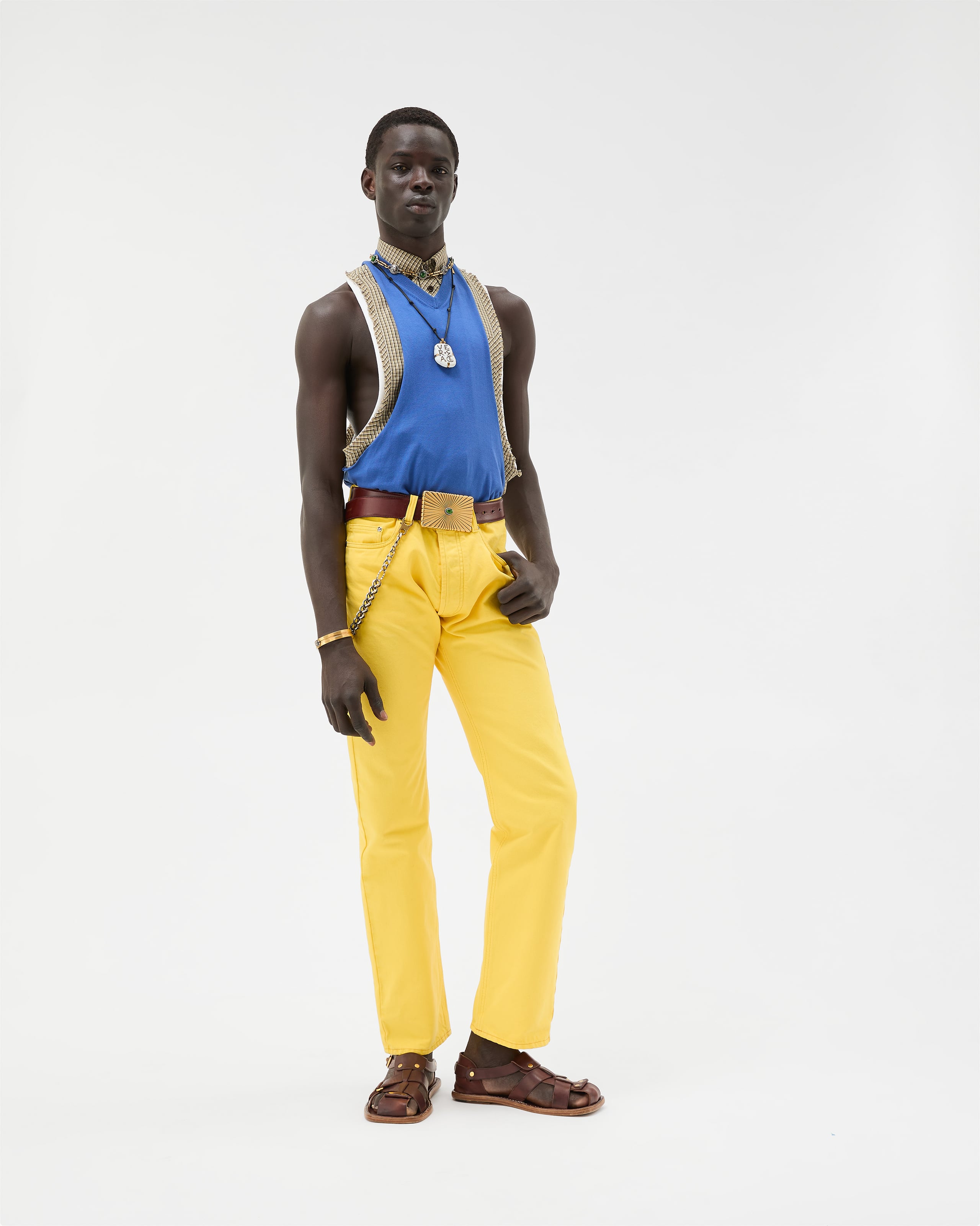 Cotton Knit Tank Top | VERSACE US