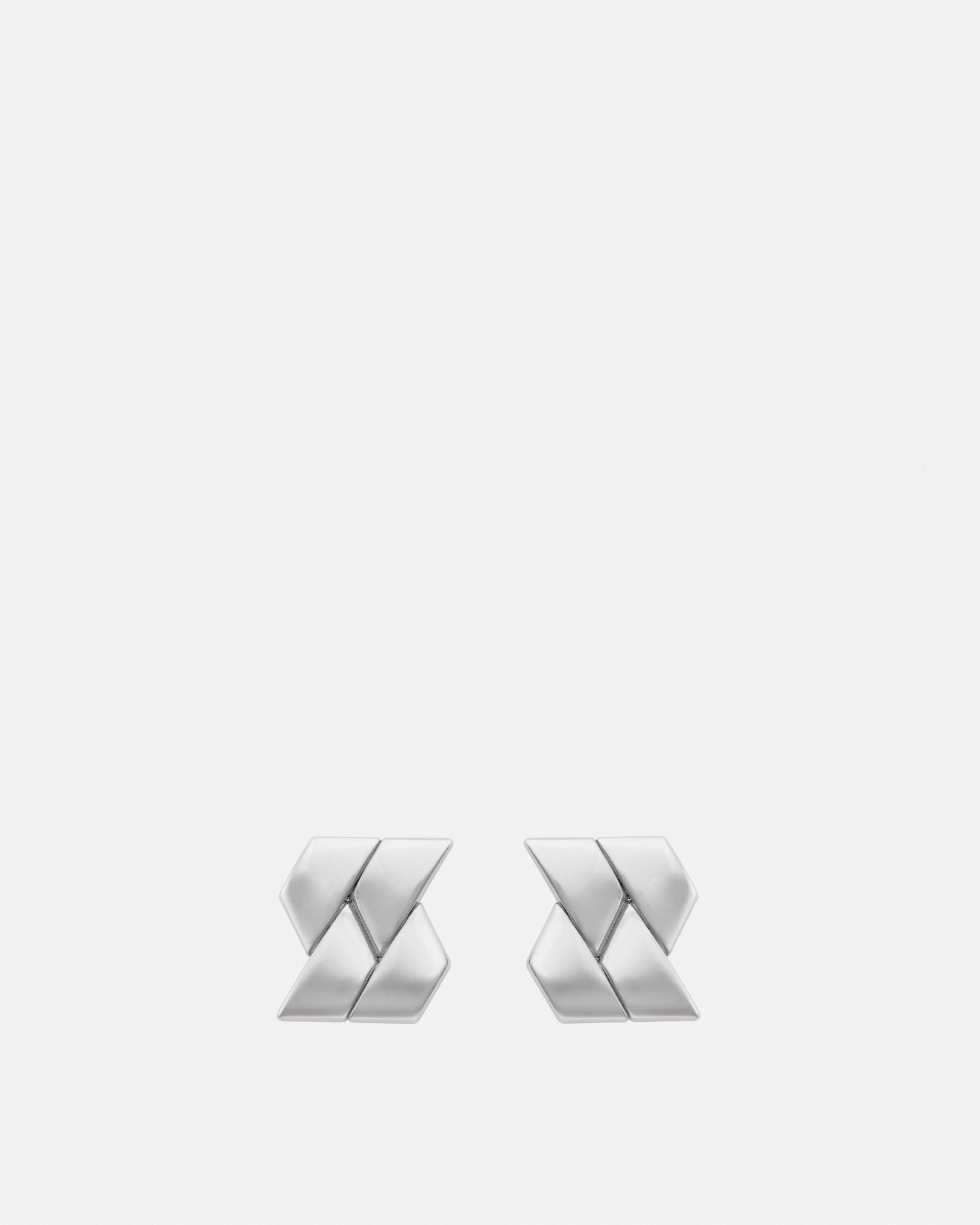 Versace Bind Stud Earrings In Argent