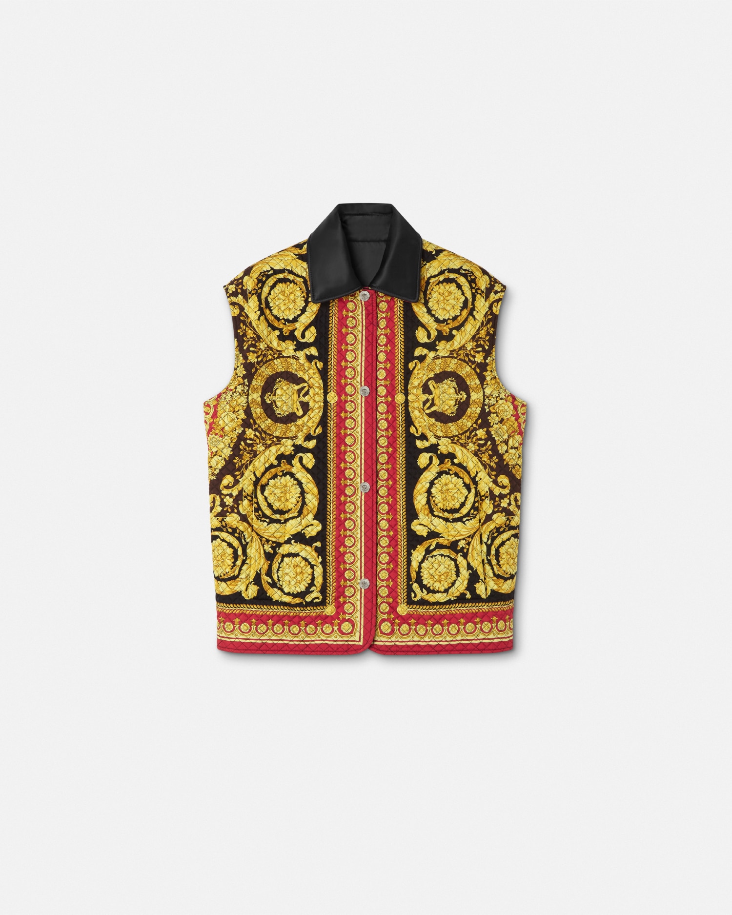 Barocco Silk Reversible Quilted Vest