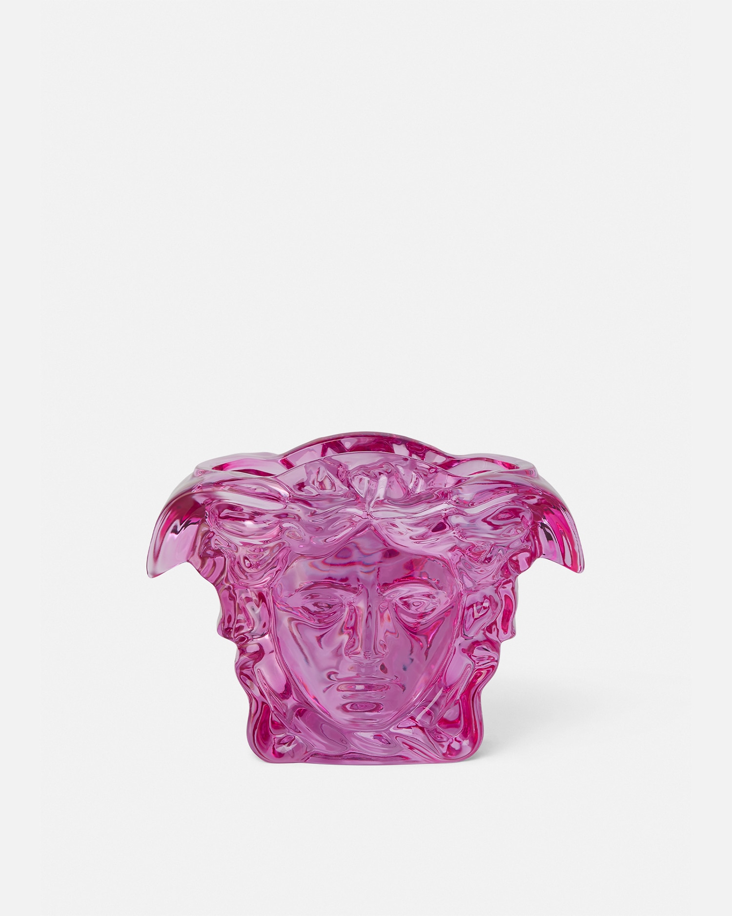 Versace Vase En Cristal Medusa Grande 19 Cm In Purple