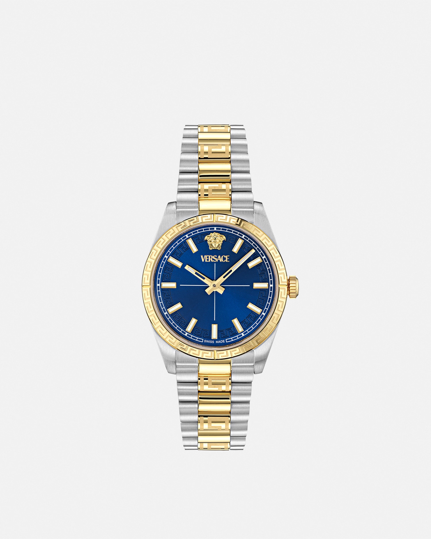 Versace 32mm Millenyium Watch In Blue+silver
