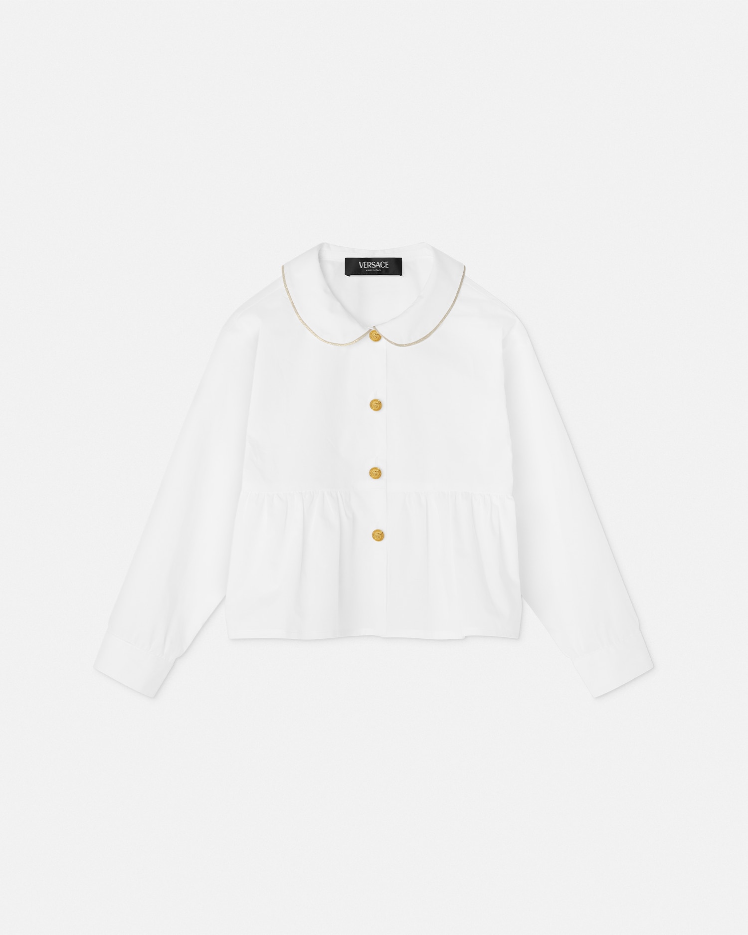 Versace Flared Kids Shirt In White+print
