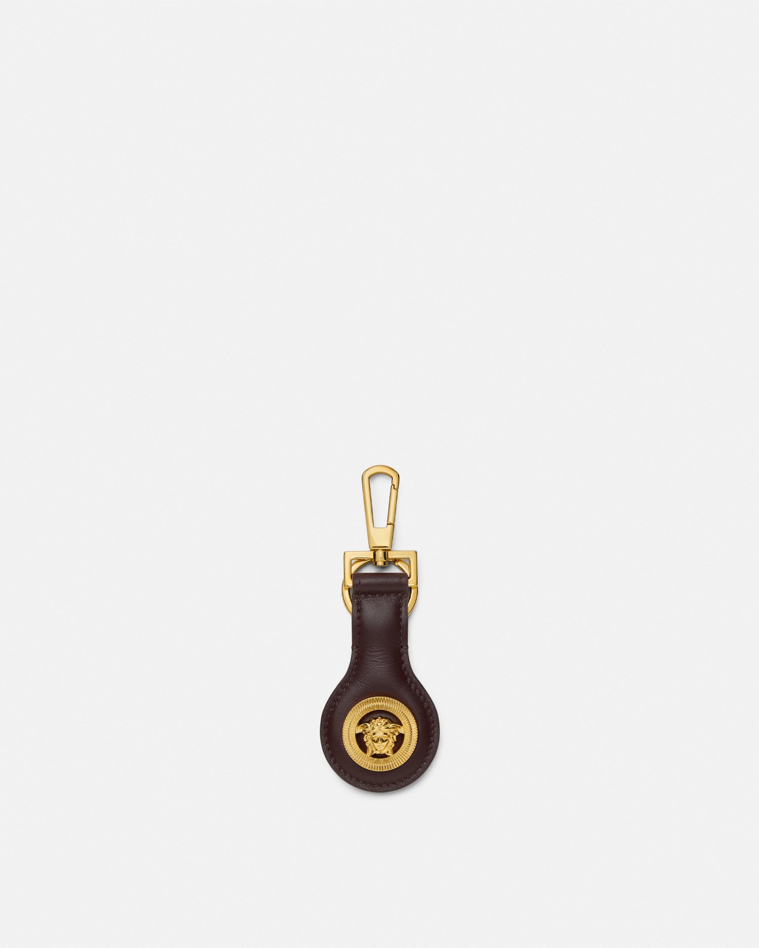 Versace Medusa Biggie Keychain In Brun+or