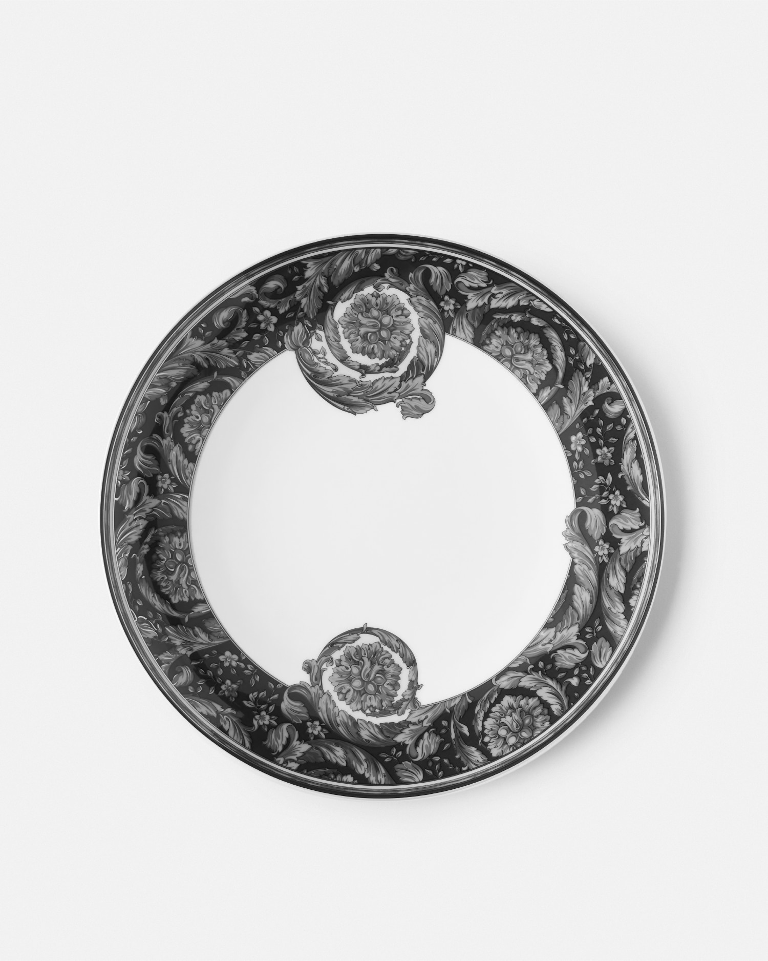 Versace Barocco Haze Plate 27 Cm In Gray