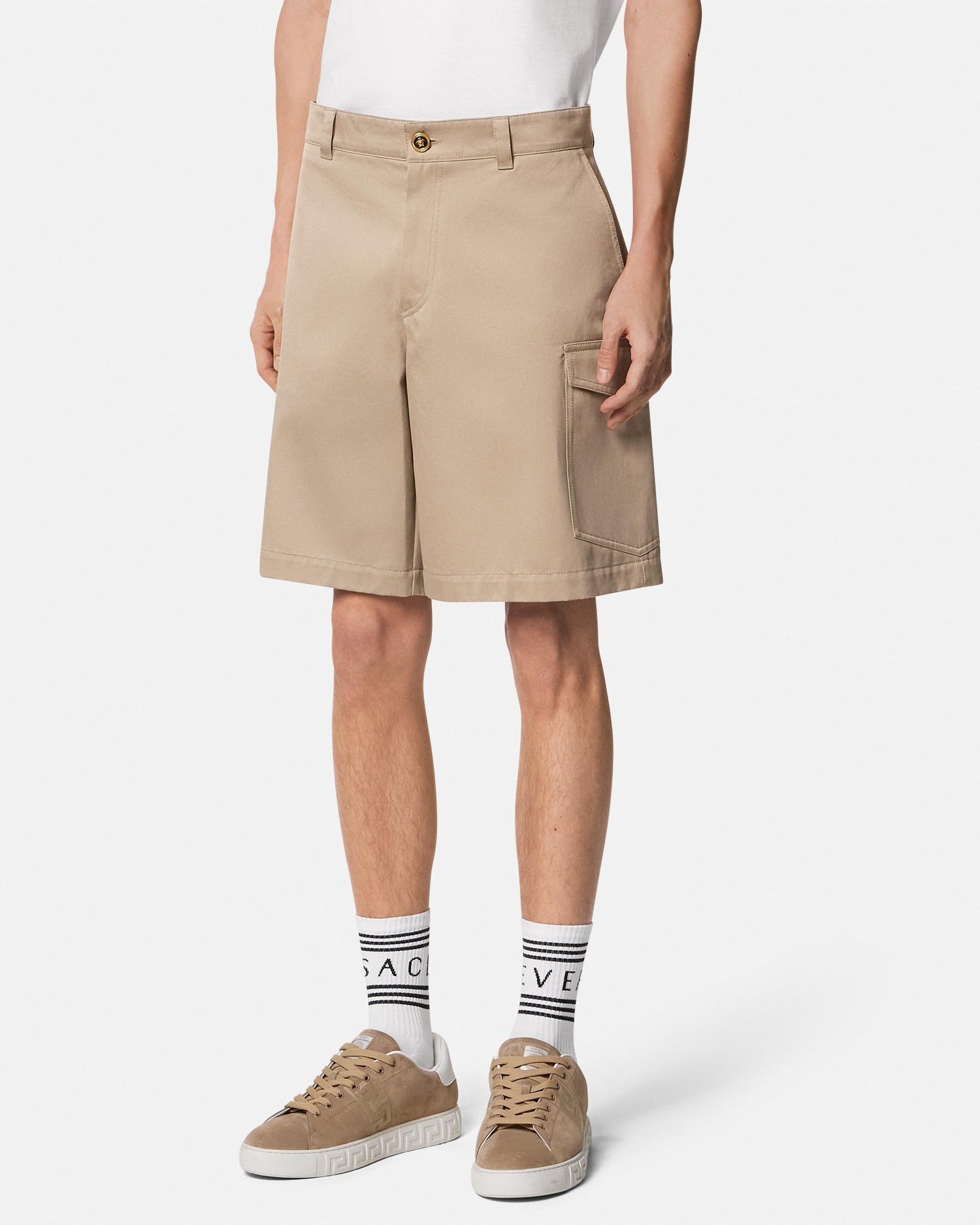 Gabardine Cargo Shorts