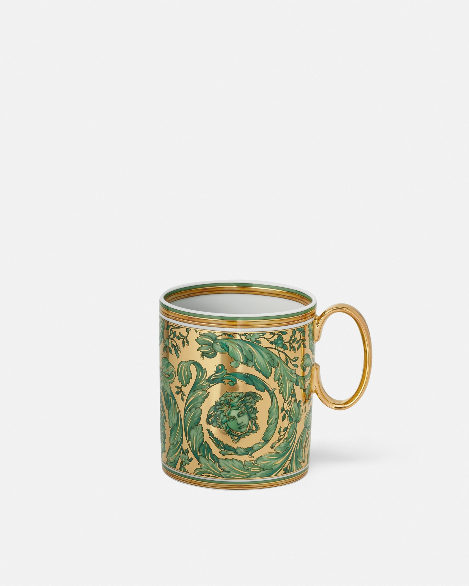 Versace Medusa Garland Mug In Green
