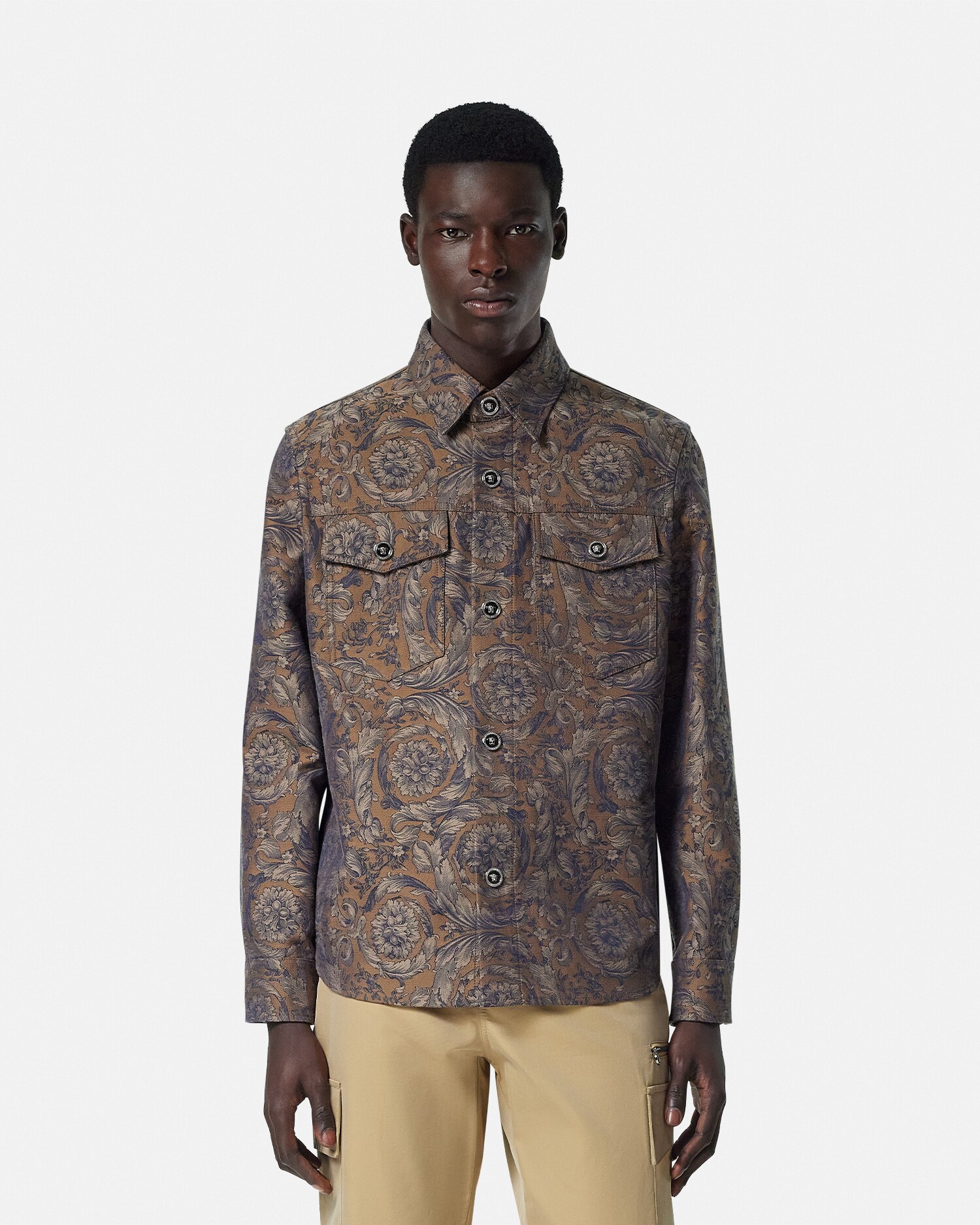 ameri♡SUMMER JACQUARD OVER SHIRT JACKET SUMMER JACQUARD OVER SHIRT JACKET