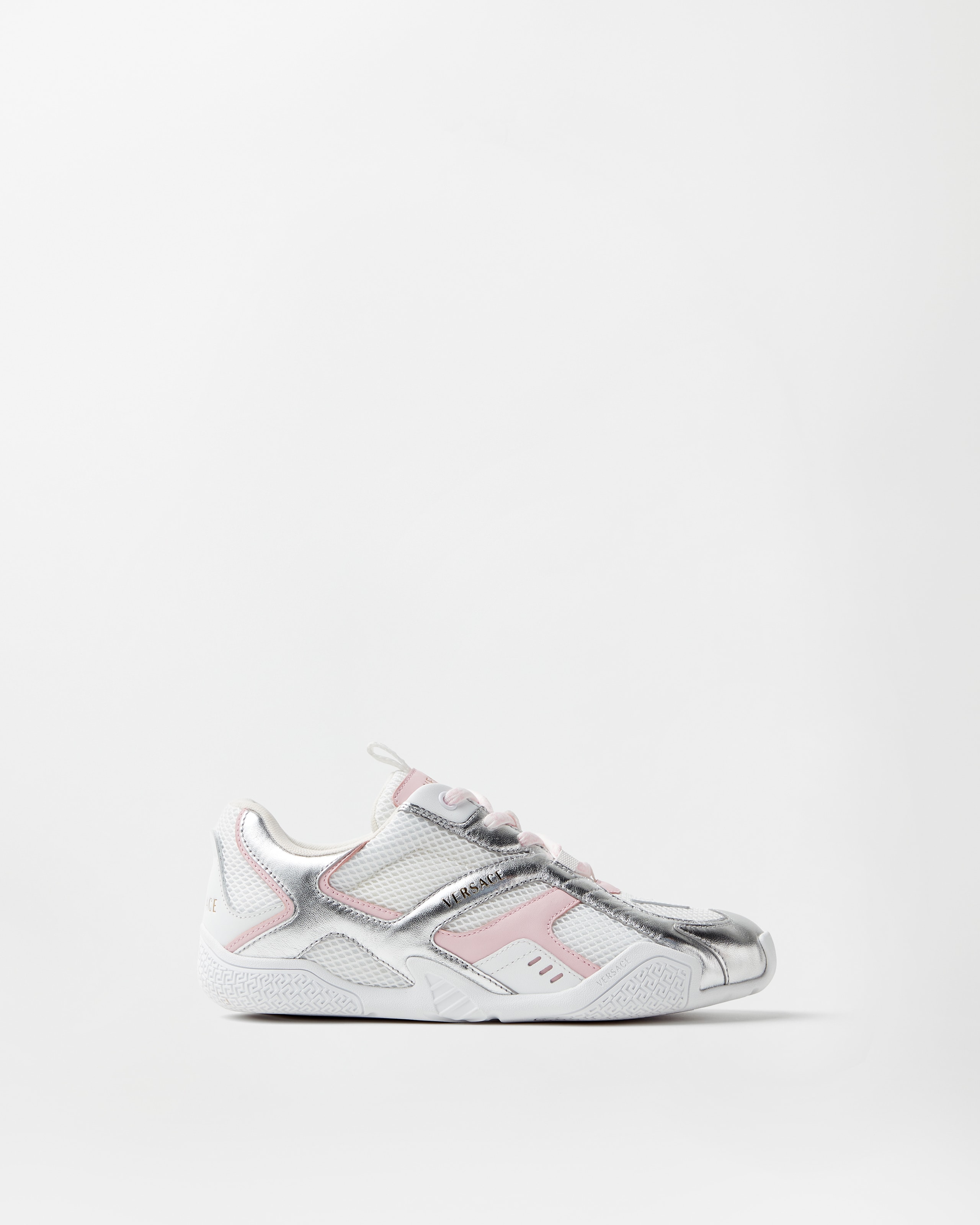 Versace Galaxia Metallic Sneakers In White