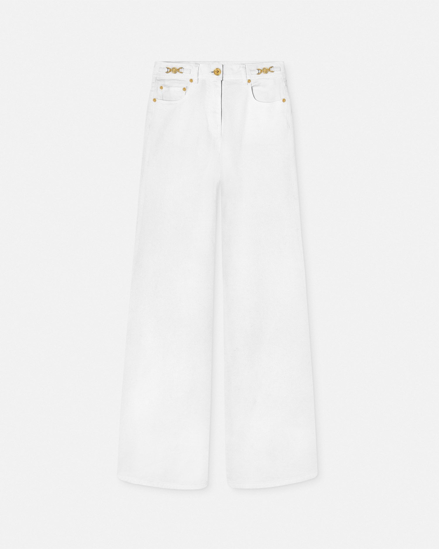 Versace Jean Évasé À Jambe Large In White