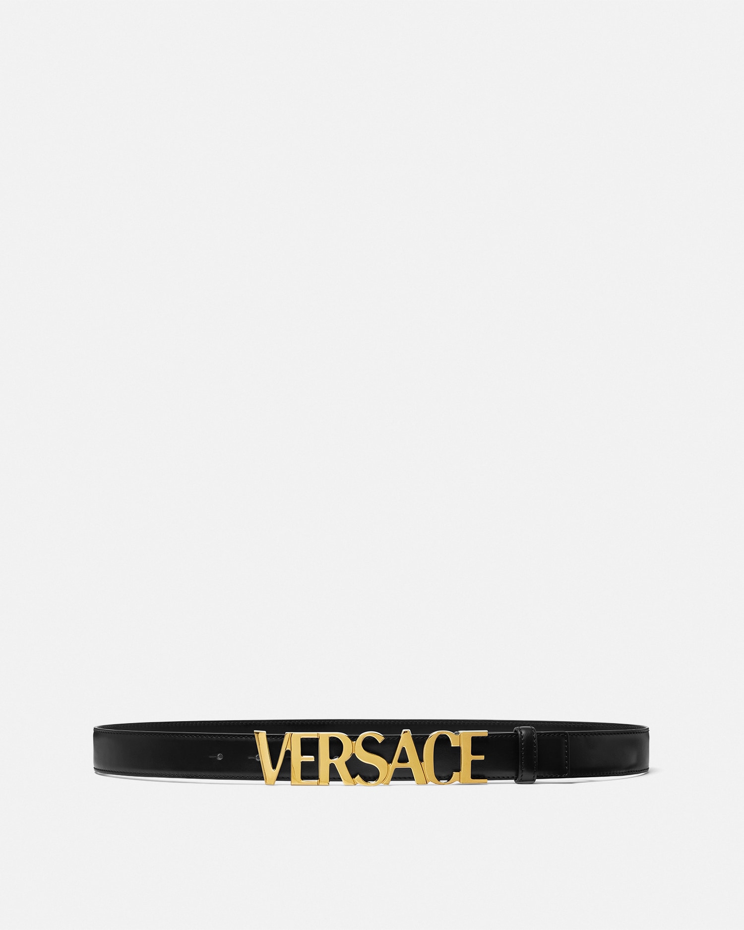 Versace Logo Leather Belt 1.2"