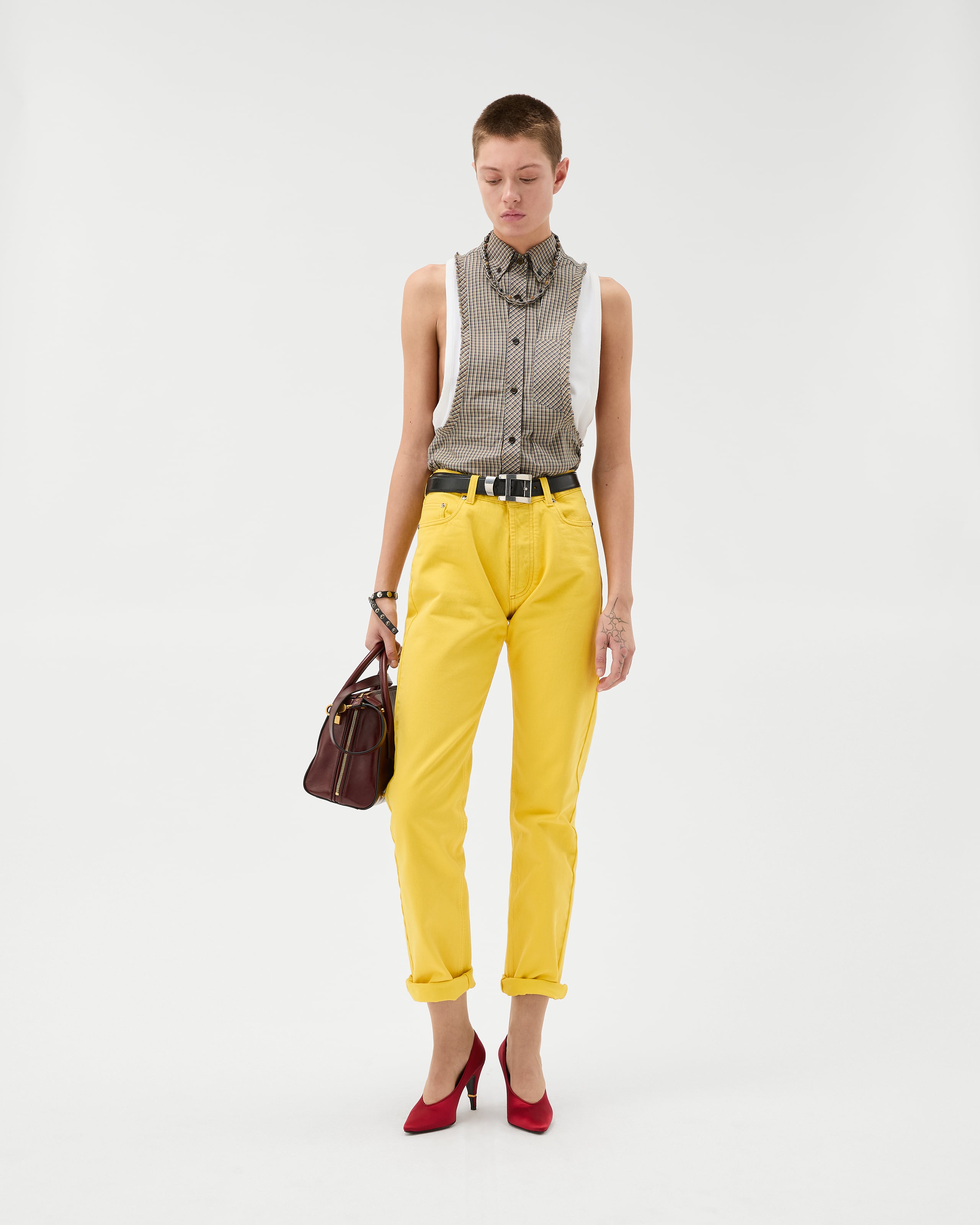 Straight Jeans Yellow | VERSACE US