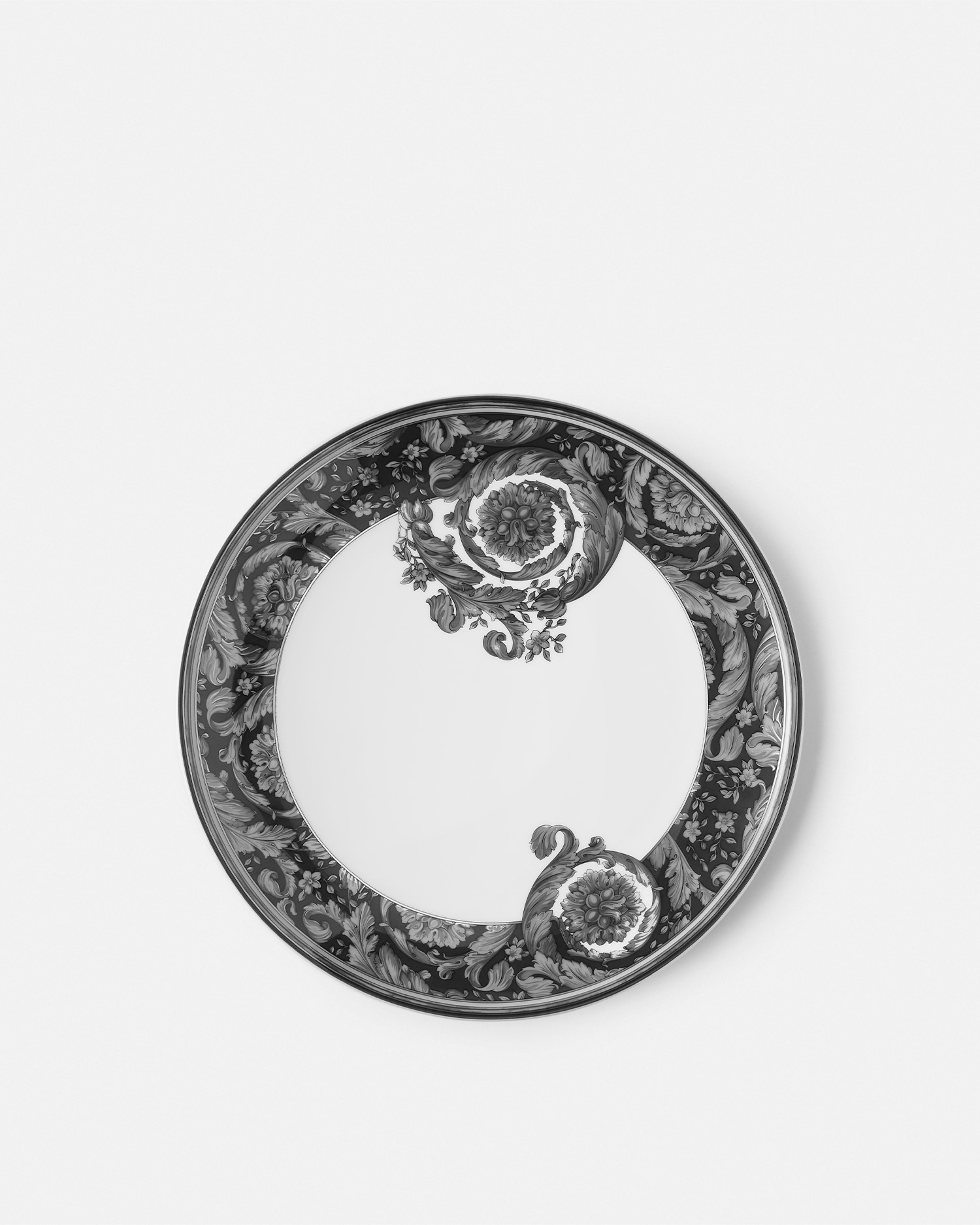 Versace Barocco Haze Plate 21 Cm In Gray