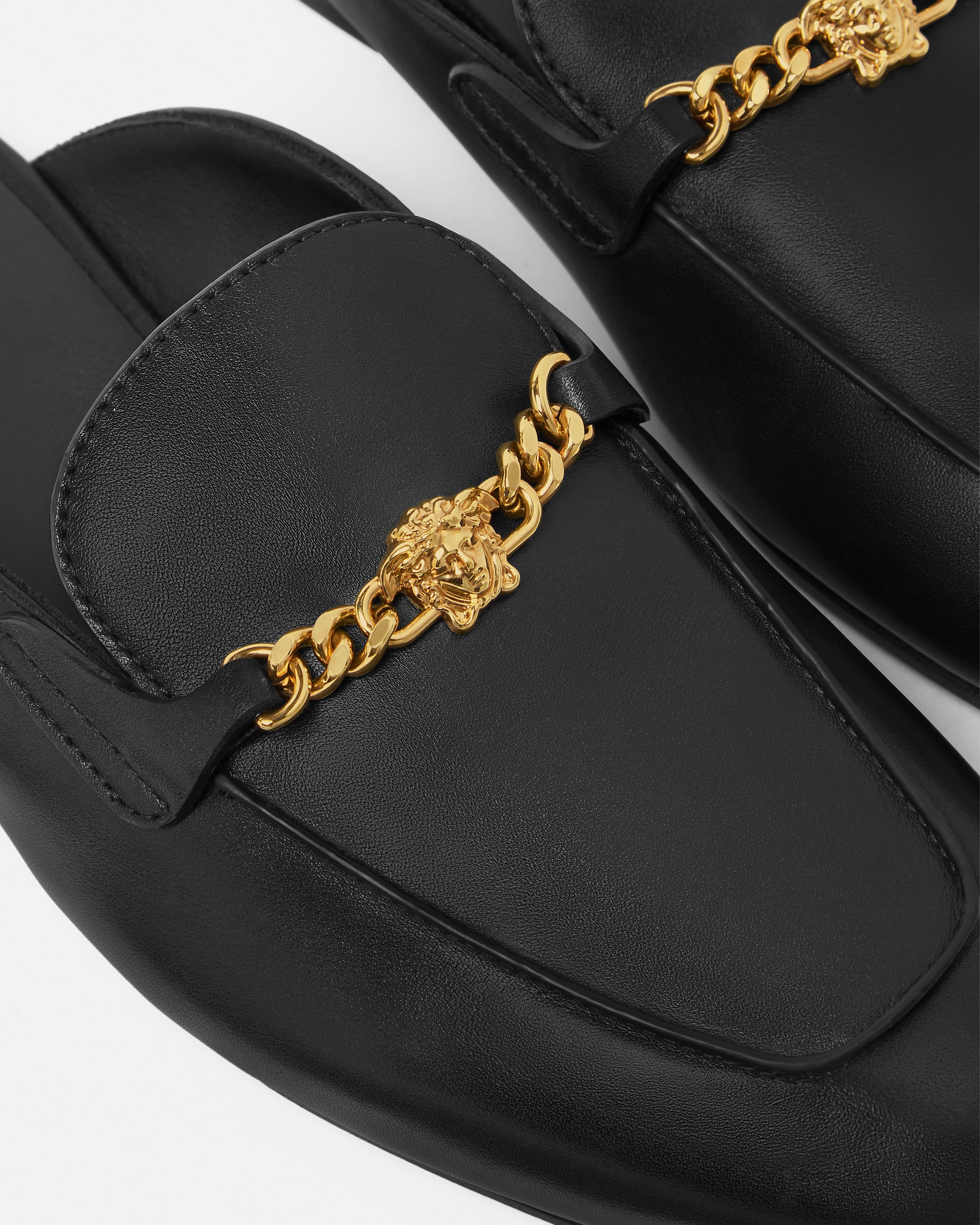 Medusa Leather Slippers