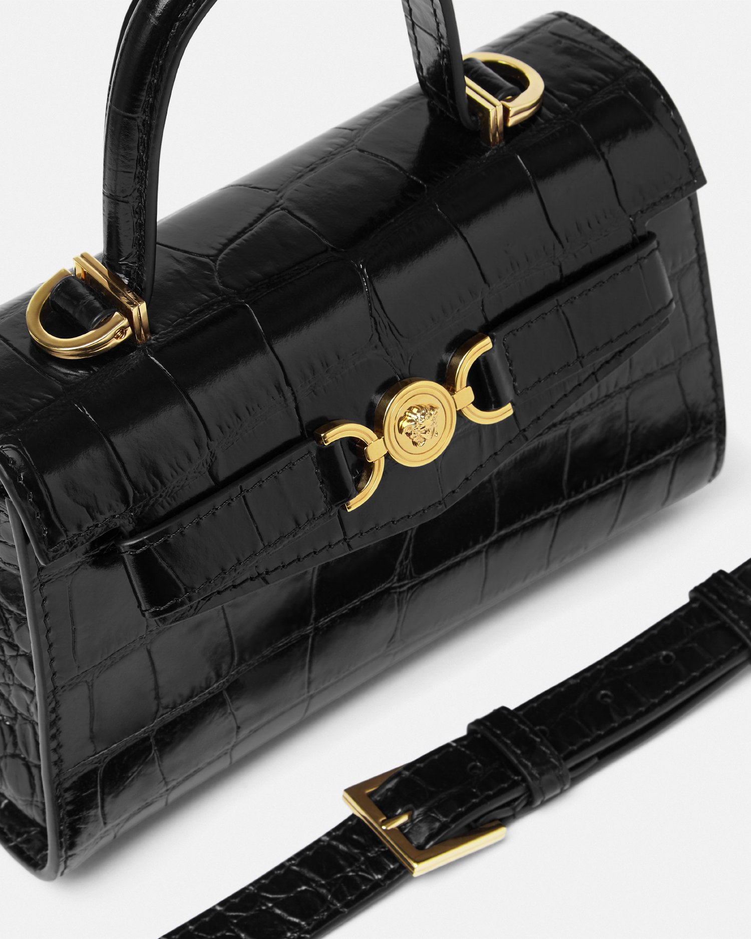 Croc-Effect Medusa '95 Small Handbag