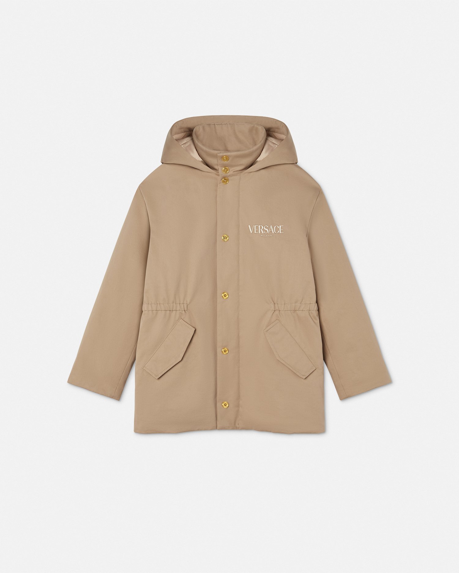 Embroidered Versace Milano Kids Parka