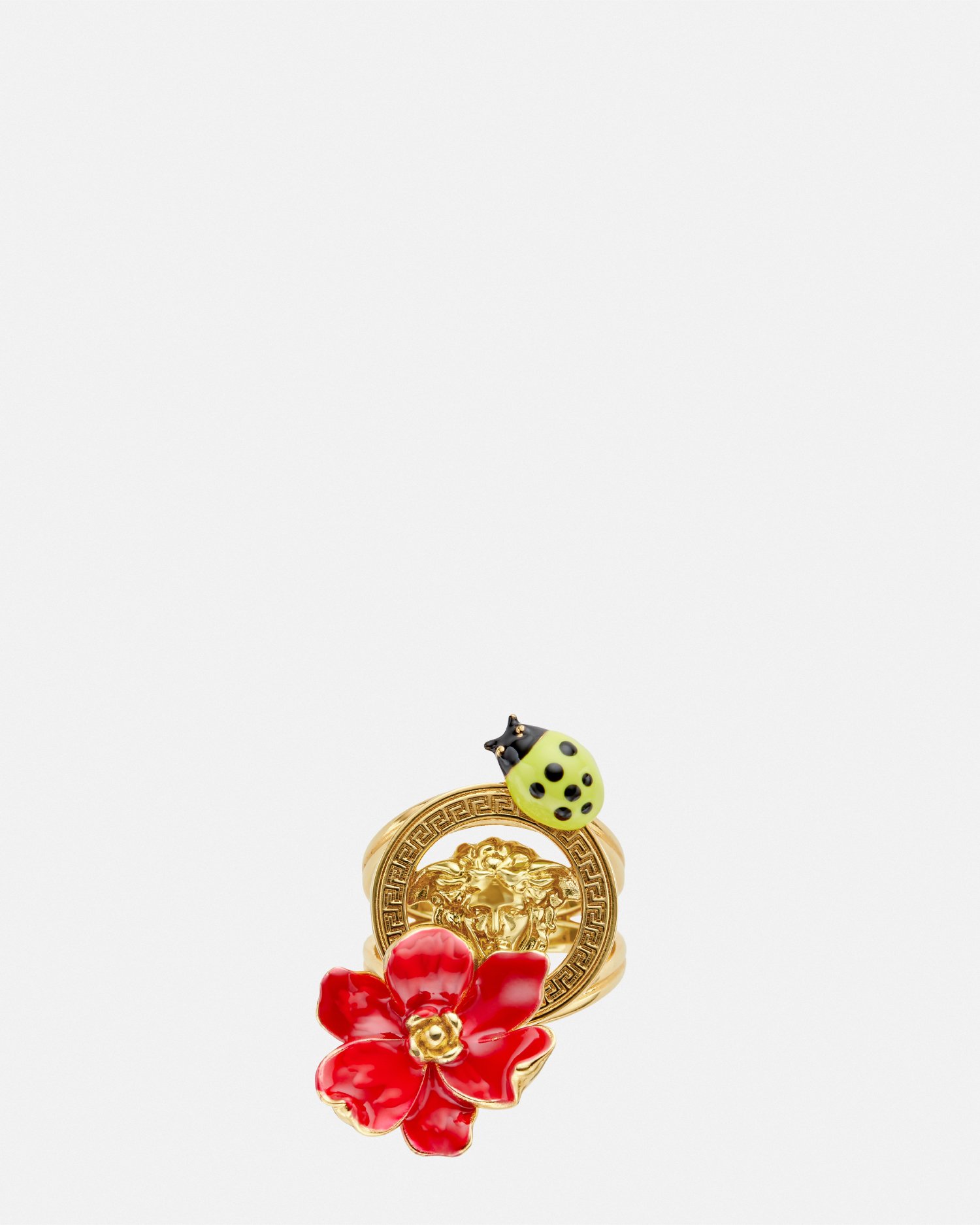 Versace X Dua Lipa Medusa Head Ring In Or