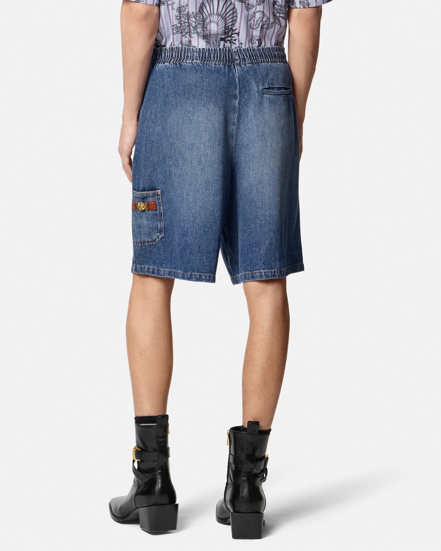 Medusa Biggie Denim Shorts