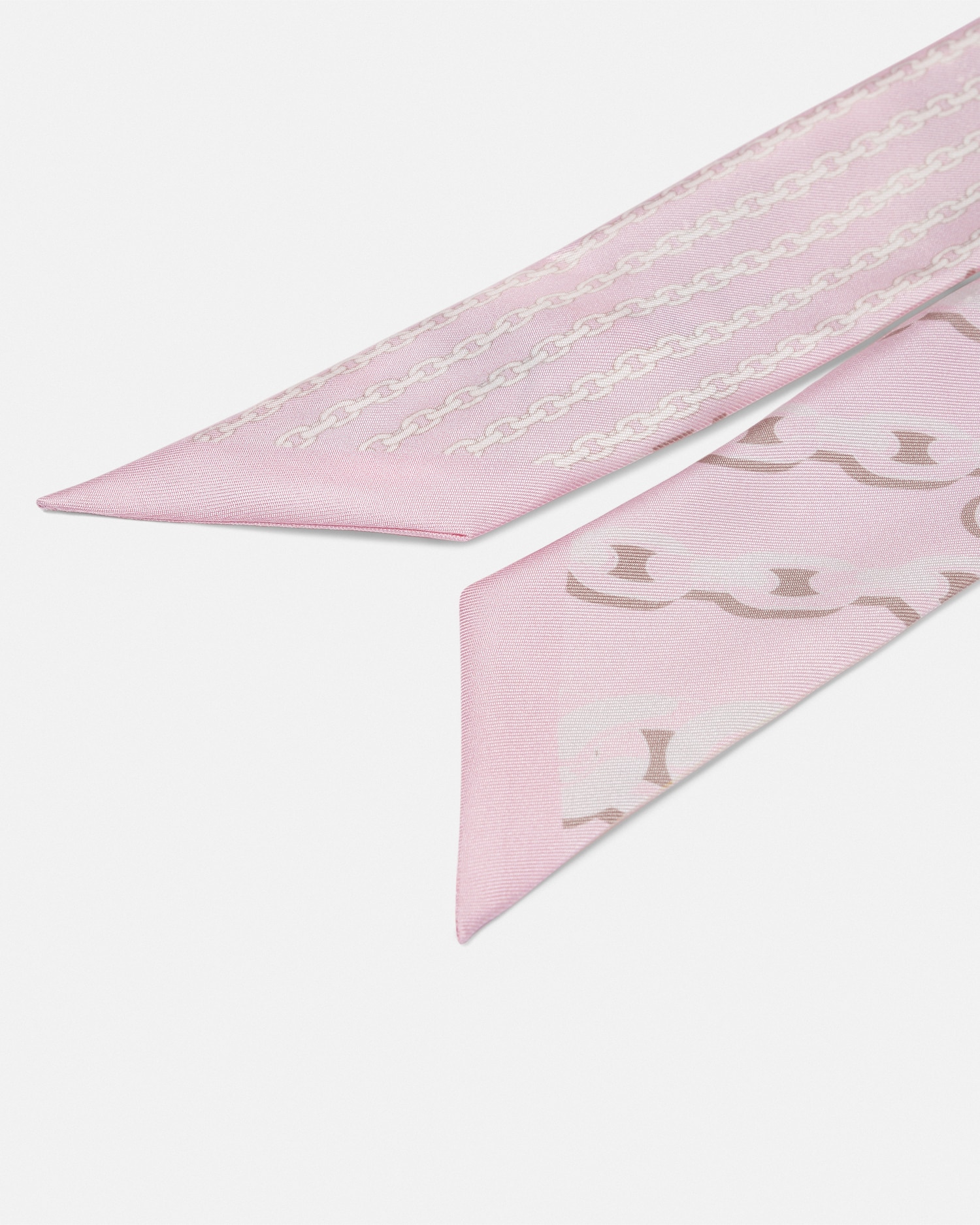 Versace Chain Link-print Scarf In Pink+print