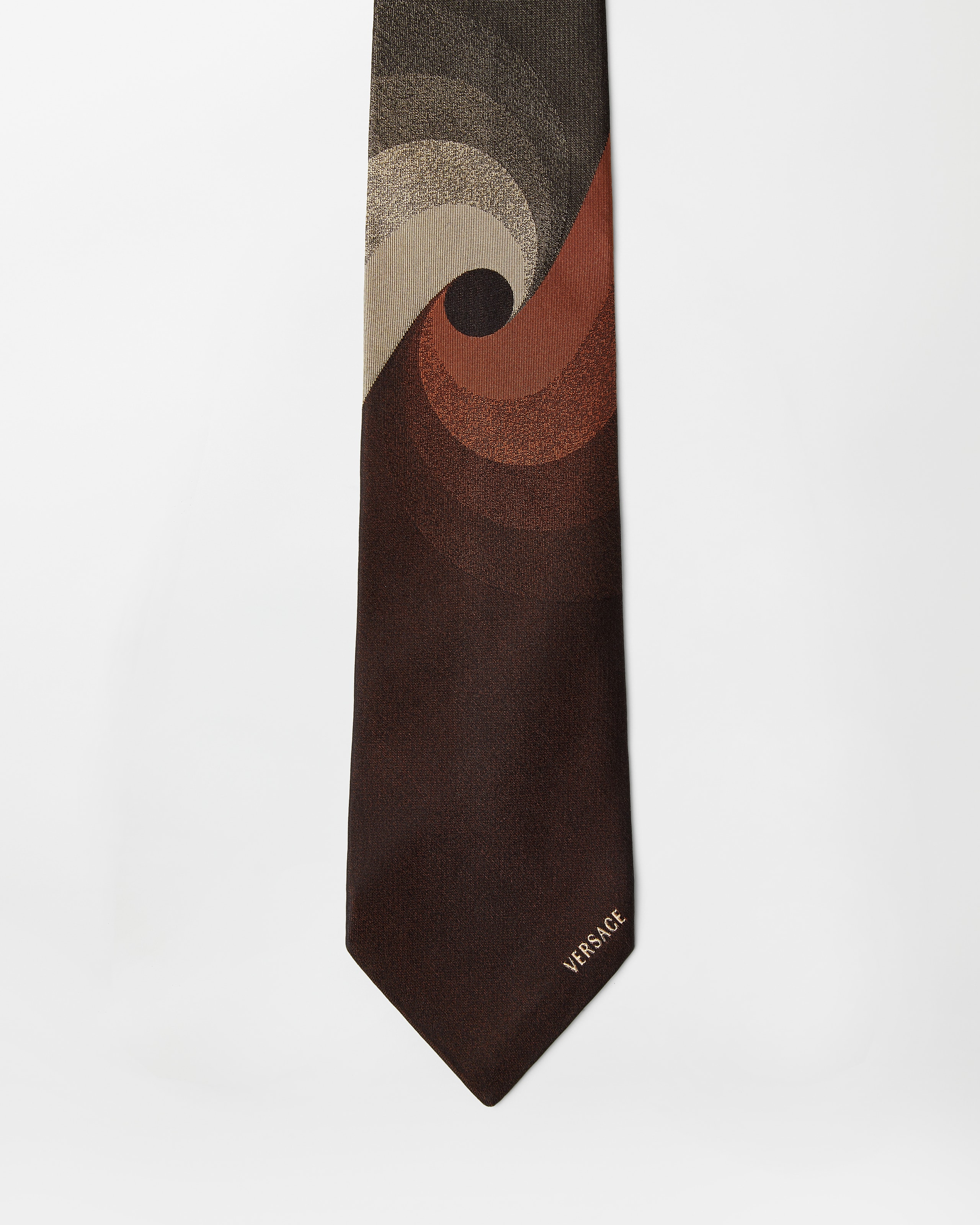Versace Printed Jacquard Silk Tie