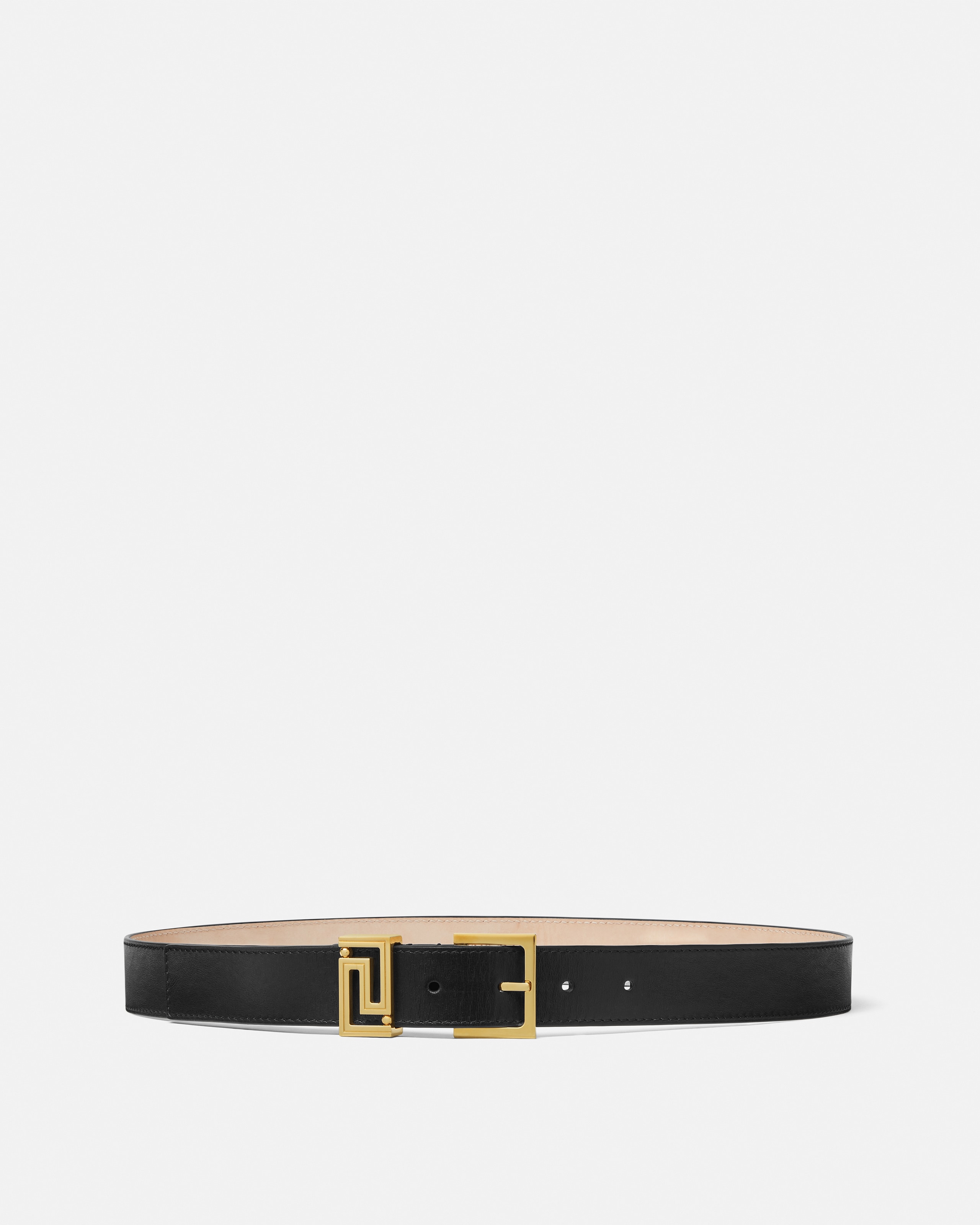 Versace Greca Goddess Leather Belt 3 Cm In Multi