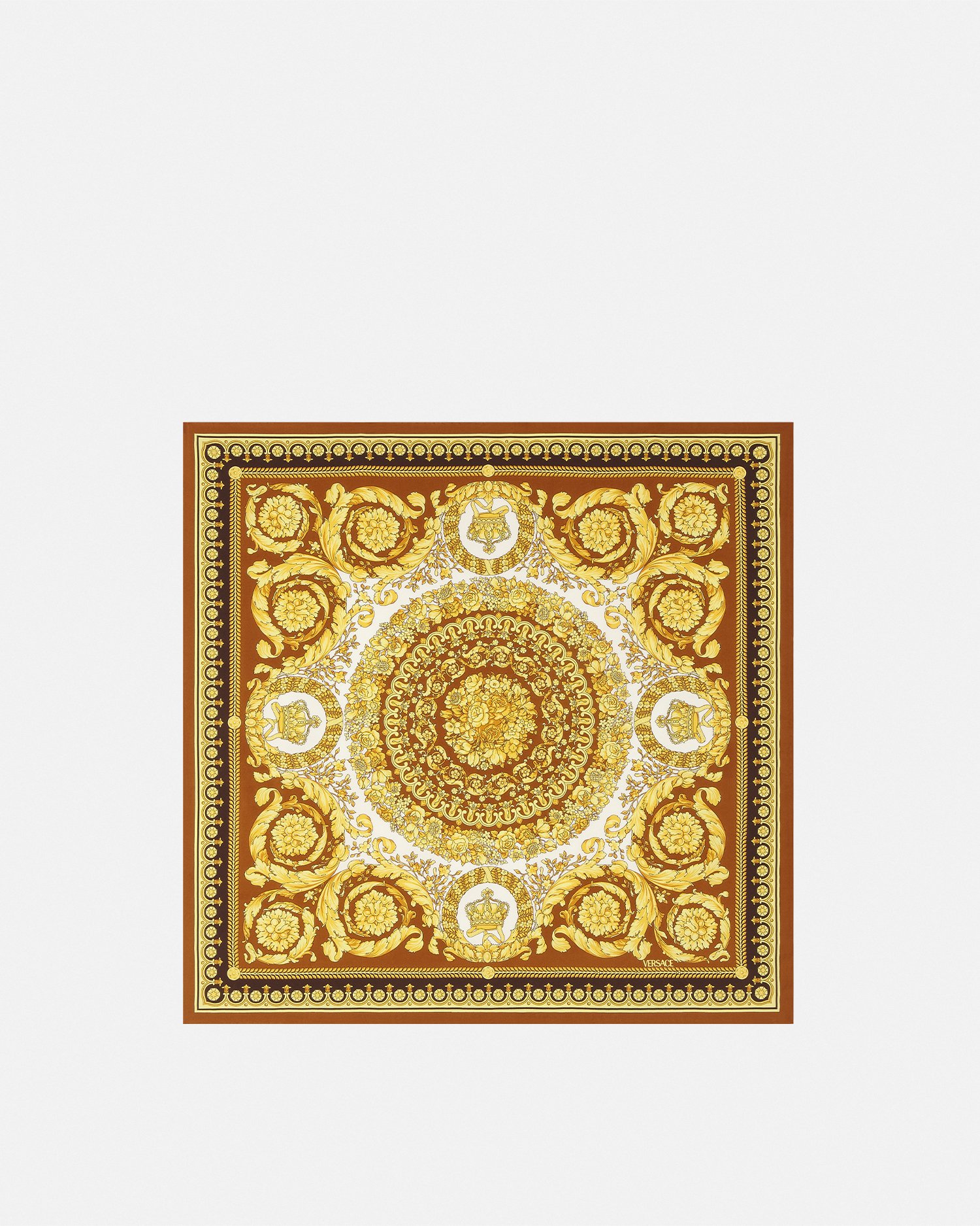 Versace Foulard En Soie Barocco 70 Cm