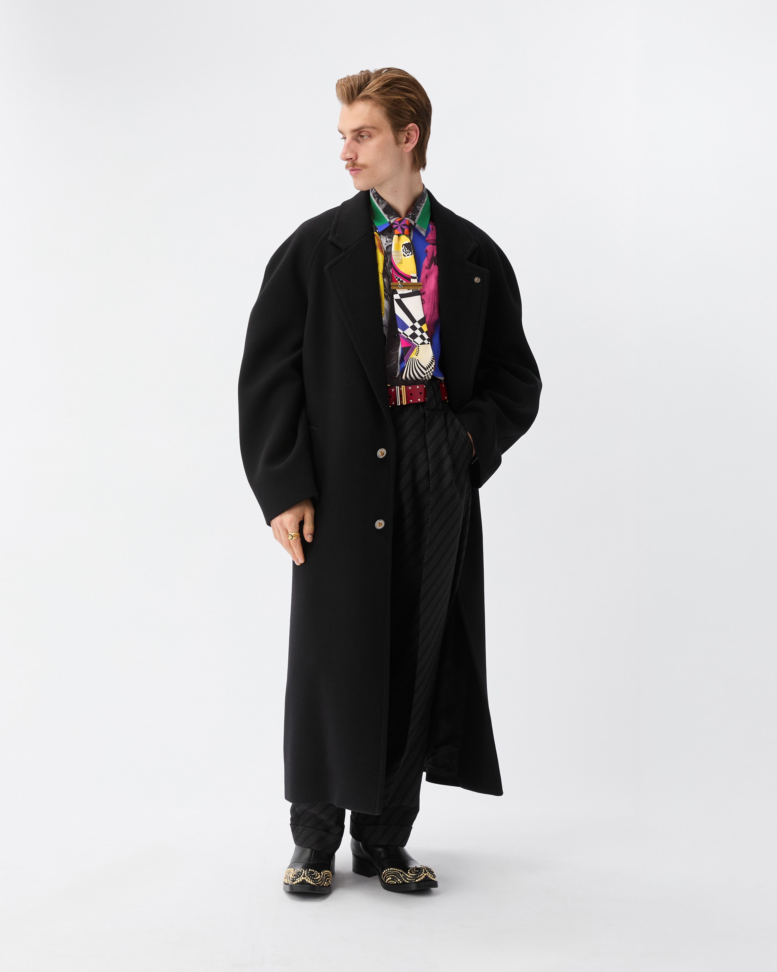 ジャケット・アウター VERSACE/Virgin Wool coat Cavalry Wool Coat | VERSACE US